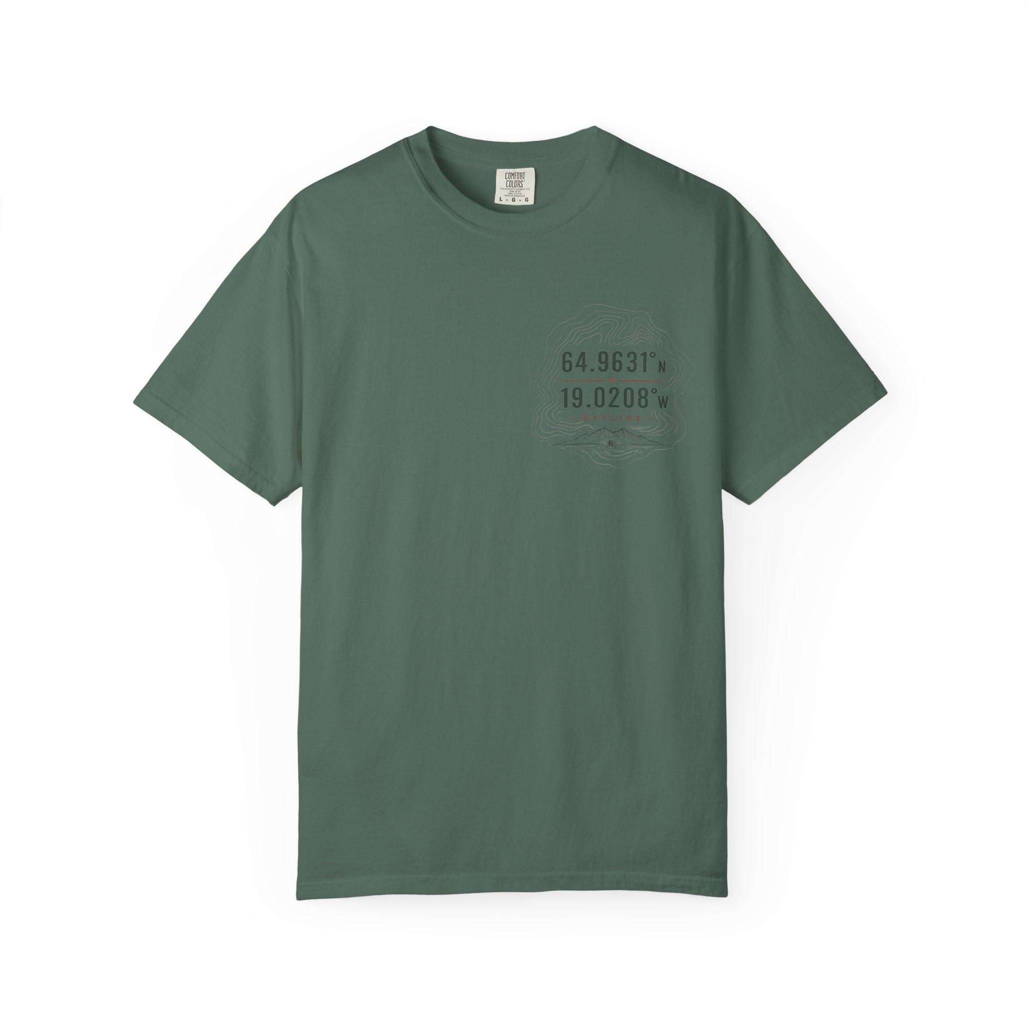 Coordinates Minimalist T-Shirt — Subtle Latitude & Longitude Chest Print