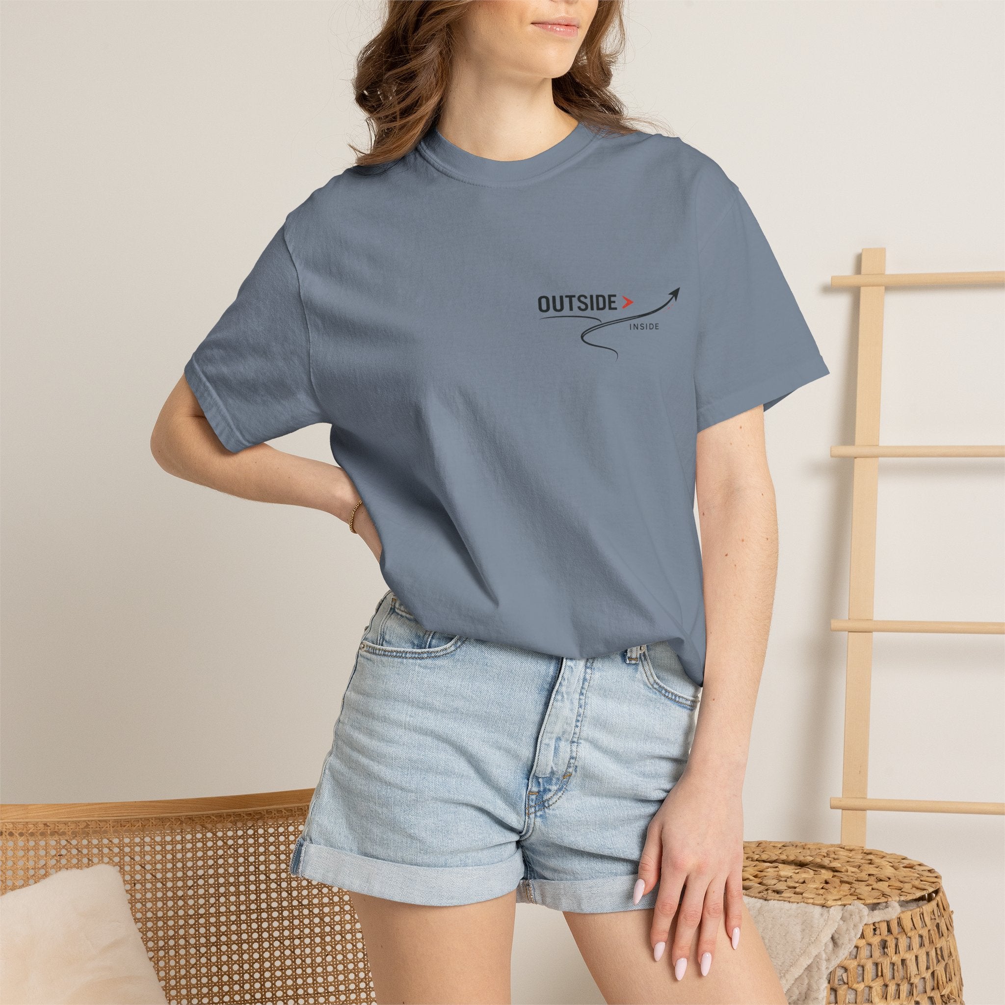 Outside > Inside T-Shirt — Minimal Arrow Travel Graphic Tee
