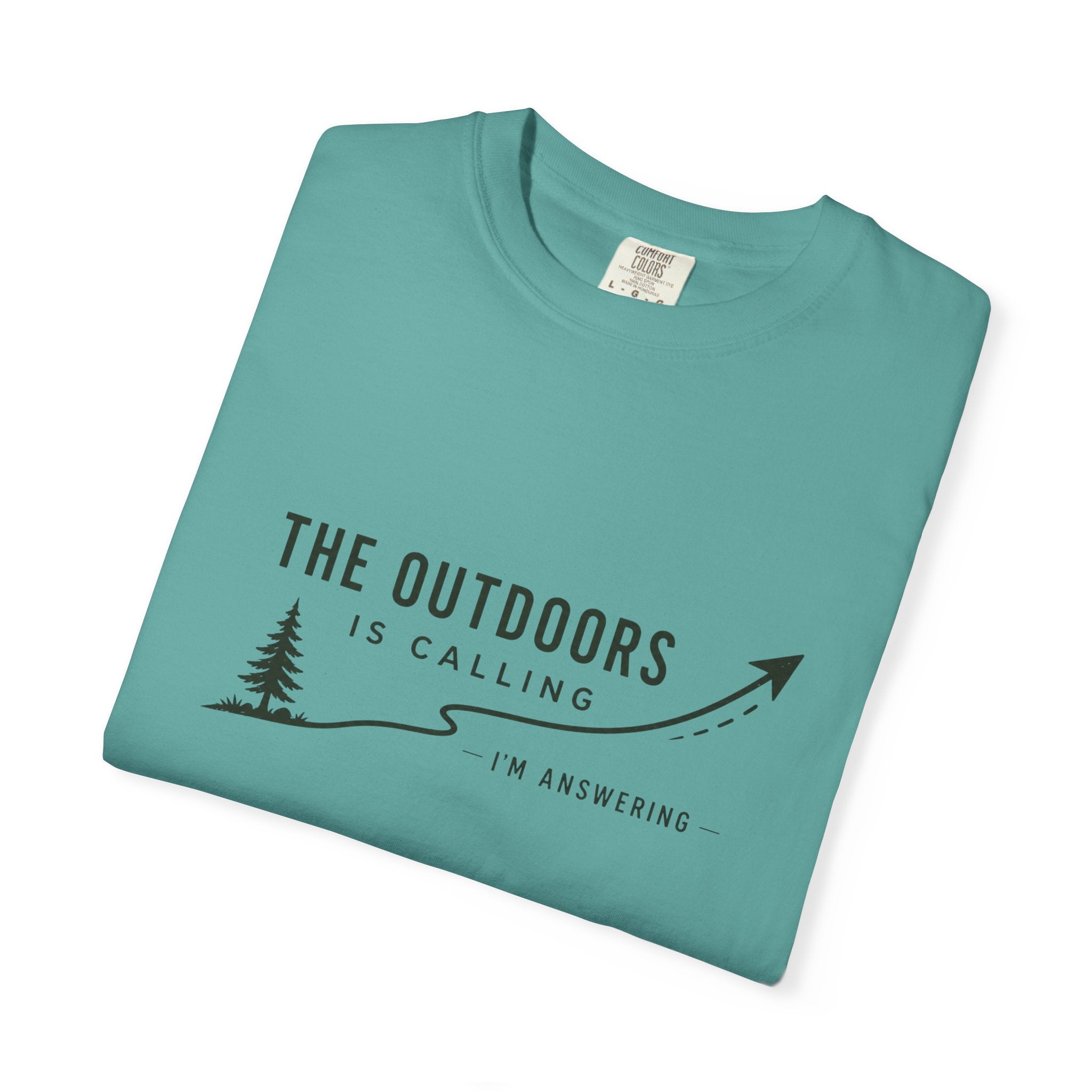 T-Shirt — “The Outdoors Is Calling” Graphic Tee (Adventure, Hiking, Nature Lover)