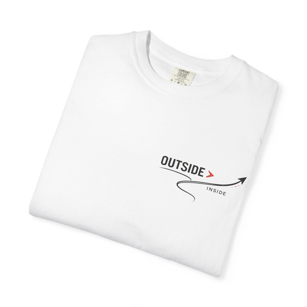 Outside > Inside T-Shirt — Minimal Arrow Travel Graphic Tee