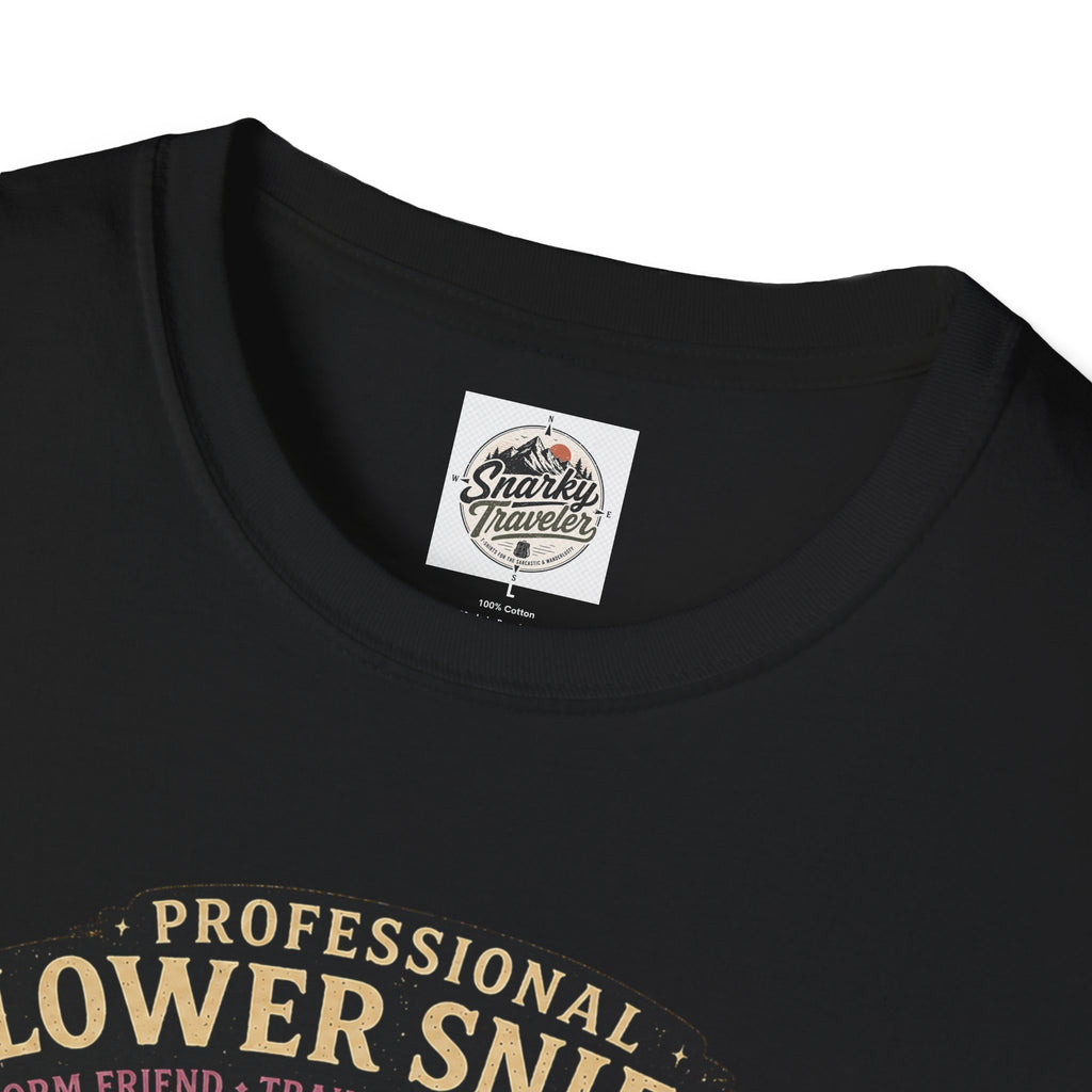 Flower Sniffer Vintage Graphic Tee — "Professional Flower Sniffer / Part-Time Alien"