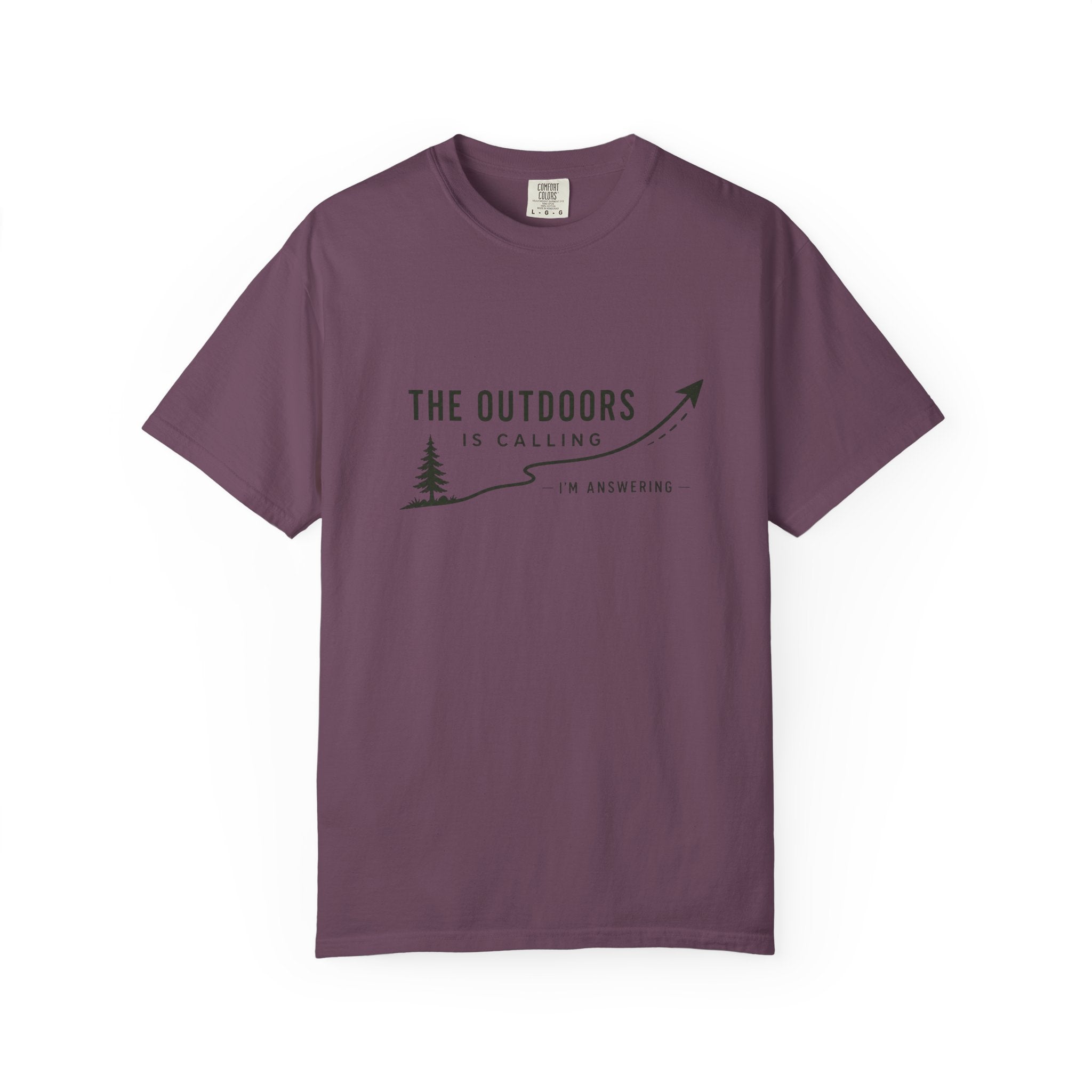 T-Shirt — “The Outdoors Is Calling” Graphic Tee (Adventure, Hiking, Nature Lover)