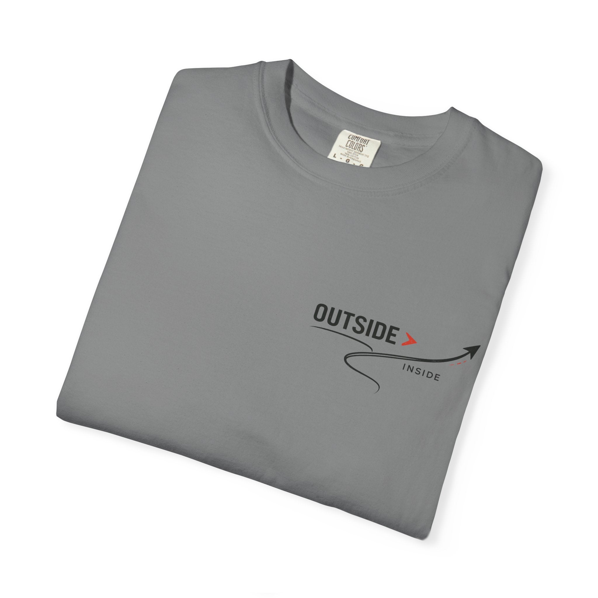 Outside > Inside T-Shirt — Minimal Arrow Travel Graphic Tee