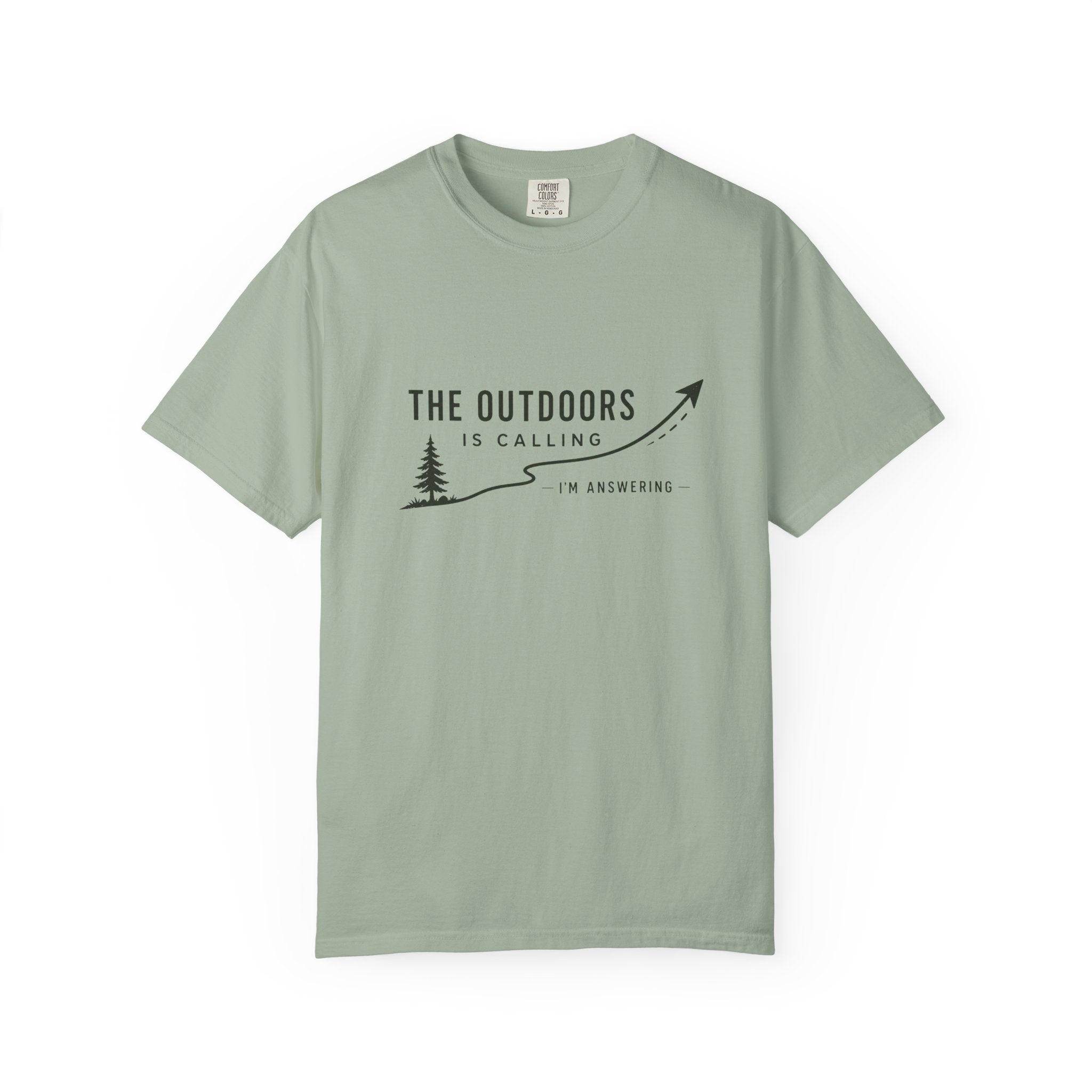 T-Shirt — “The Outdoors Is Calling” Graphic Tee (Adventure, Hiking, Nature Lover)