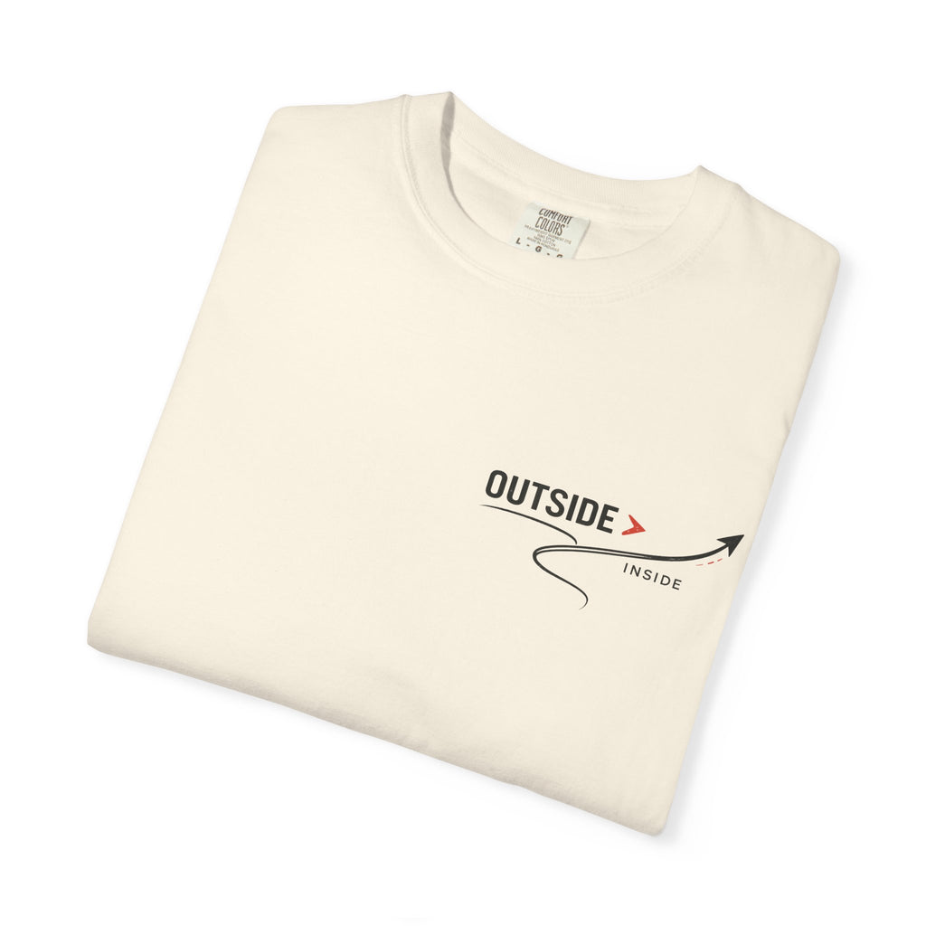 Outside > Inside T-Shirt — Minimal Arrow Travel Graphic Tee