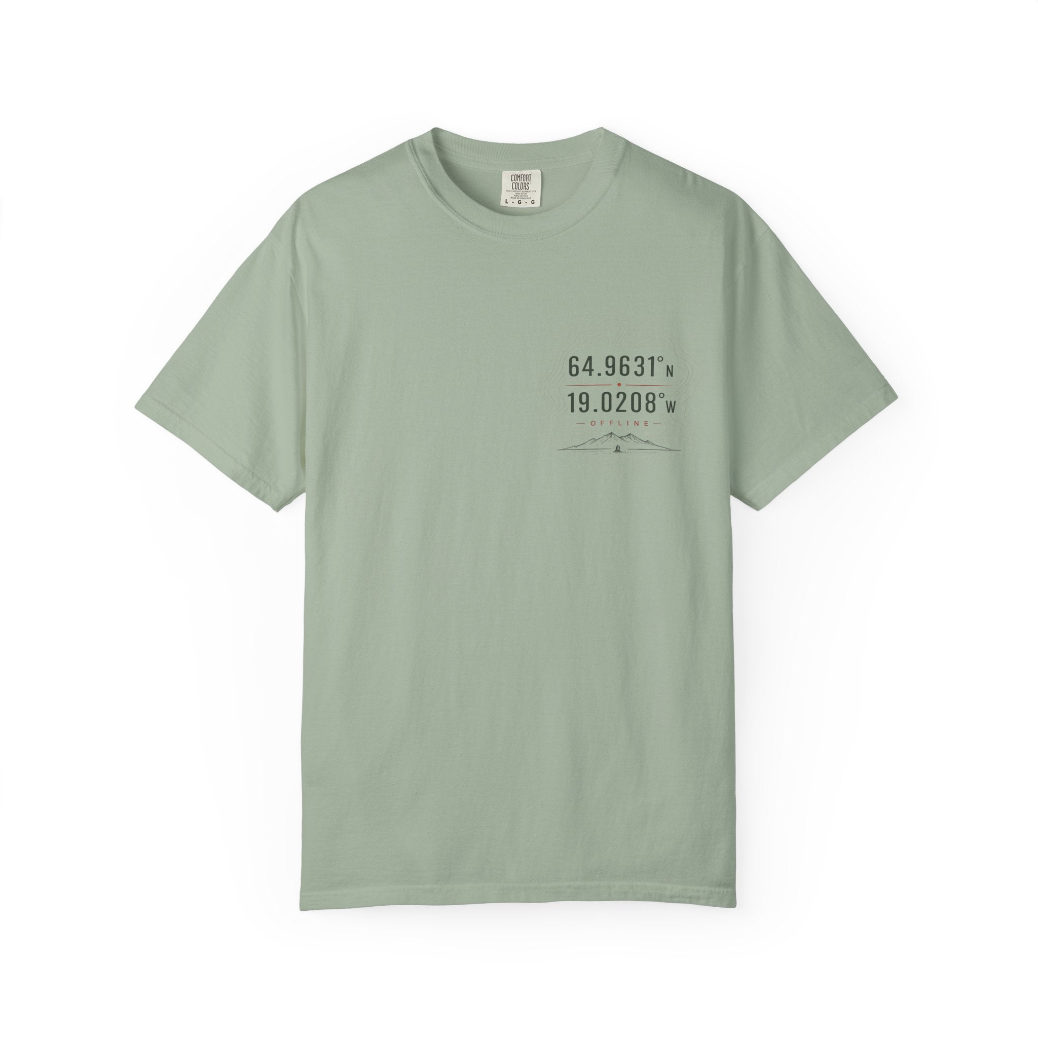 Coordinates Minimalist T-Shirt — Subtle Latitude & Longitude Chest Print