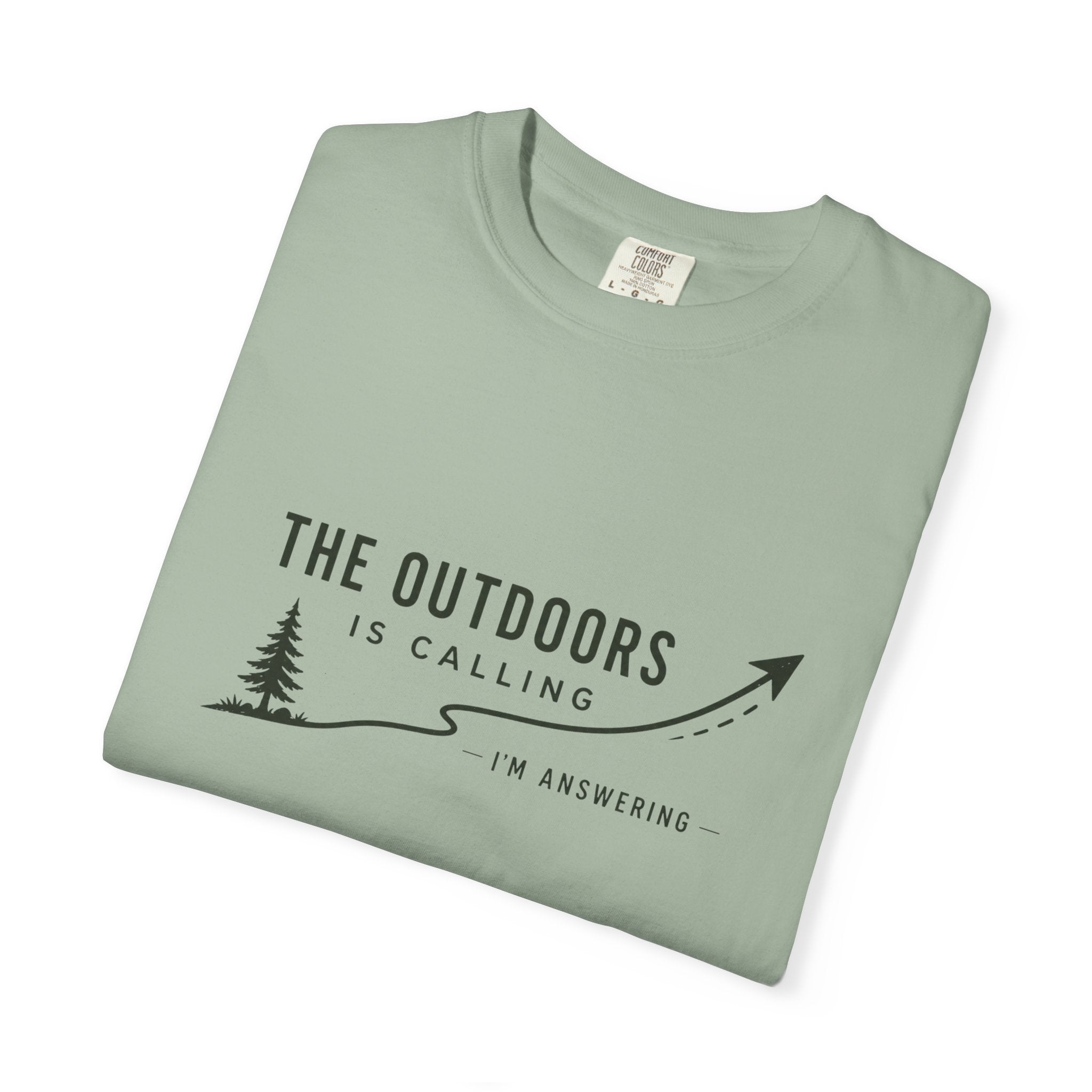 T-Shirt — “The Outdoors Is Calling” Graphic Tee (Adventure, Hiking, Nature Lover)