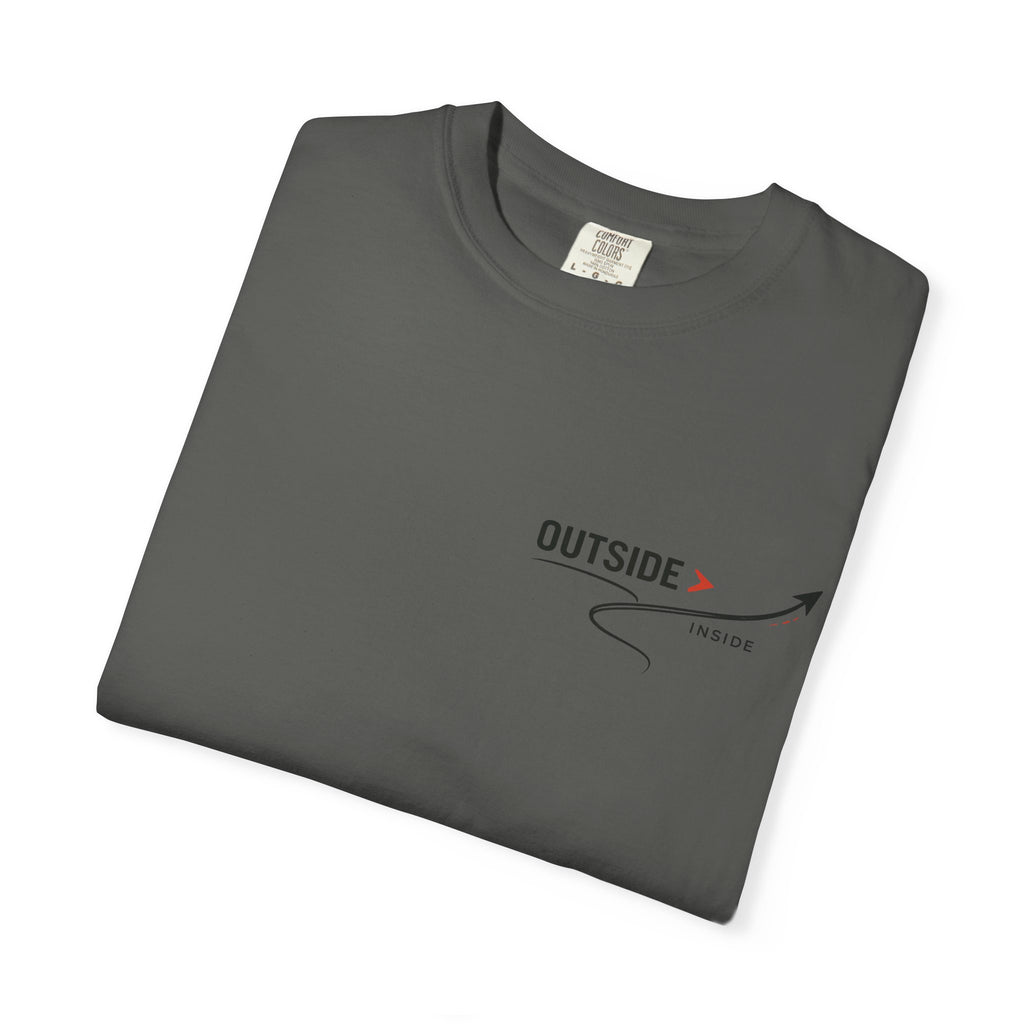 Outside > Inside T-Shirt — Minimal Arrow Travel Graphic Tee