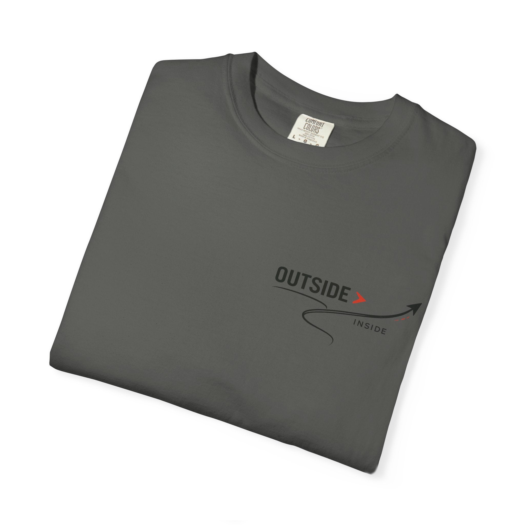 Outside > Inside T-Shirt — Minimal Arrow Travel Graphic Tee
