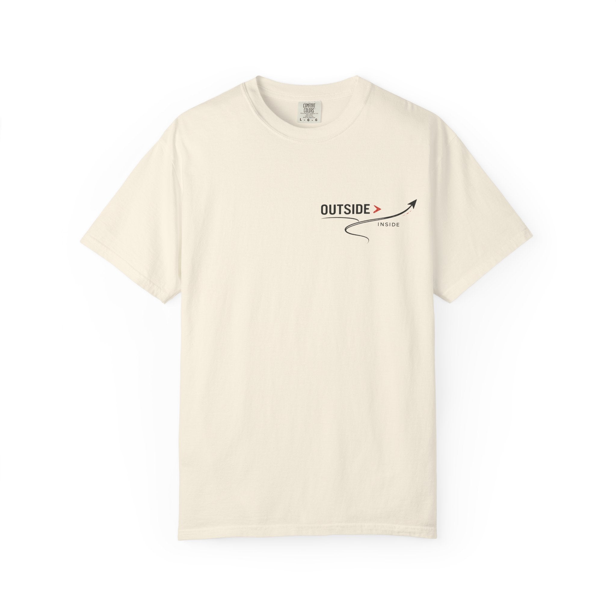 Outside > Inside T-Shirt — Minimal Arrow Travel Graphic Tee
