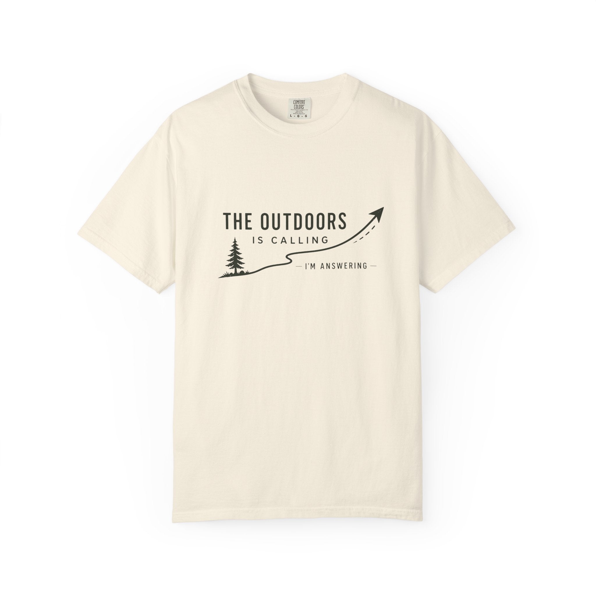 T-Shirt — “The Outdoors Is Calling” Graphic Tee (Adventure, Hiking, Nature Lover)