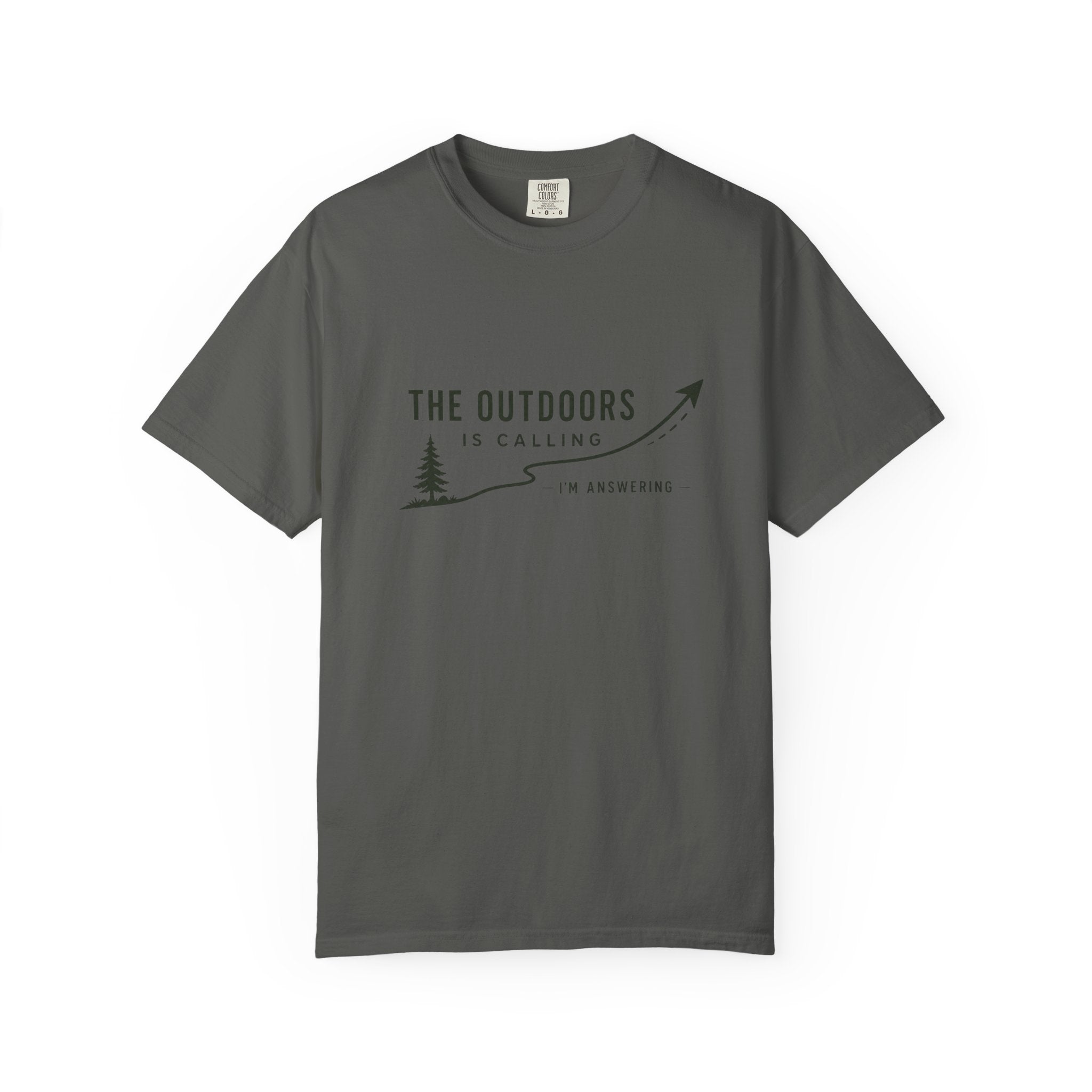 T-Shirt — “The Outdoors Is Calling” Graphic Tee (Adventure, Hiking, Nature Lover)