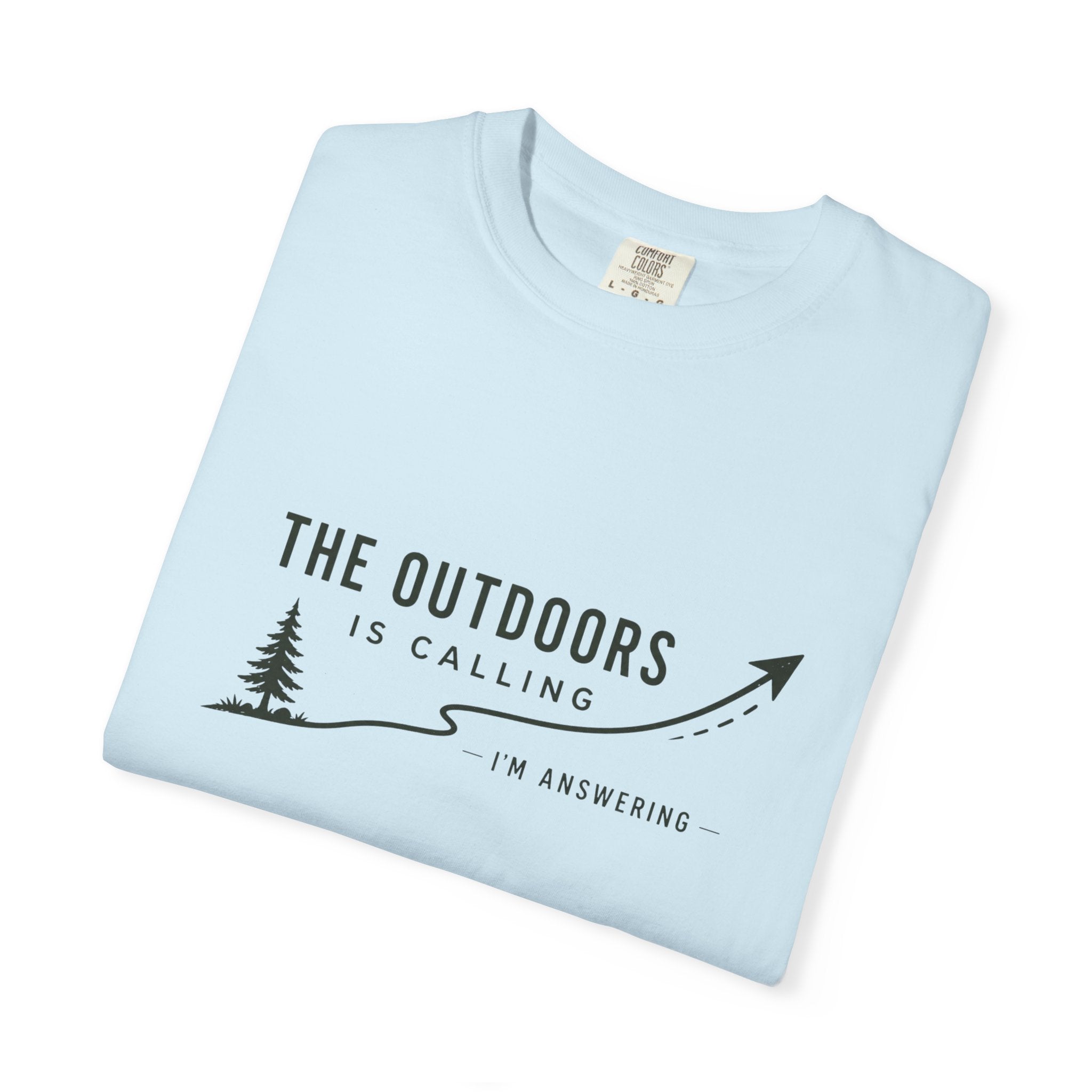 T-Shirt — “The Outdoors Is Calling” Graphic Tee (Adventure, Hiking, Nature Lover)