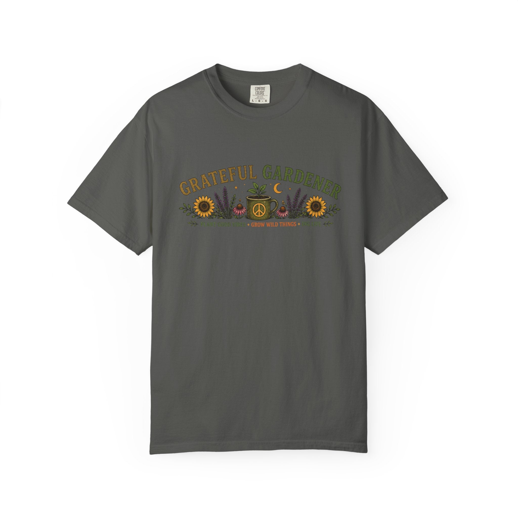 Grateful Gardener T-Shirt — Vintage Gardening Graphic Tee ("Grateful Gardener" Sunflower Design)