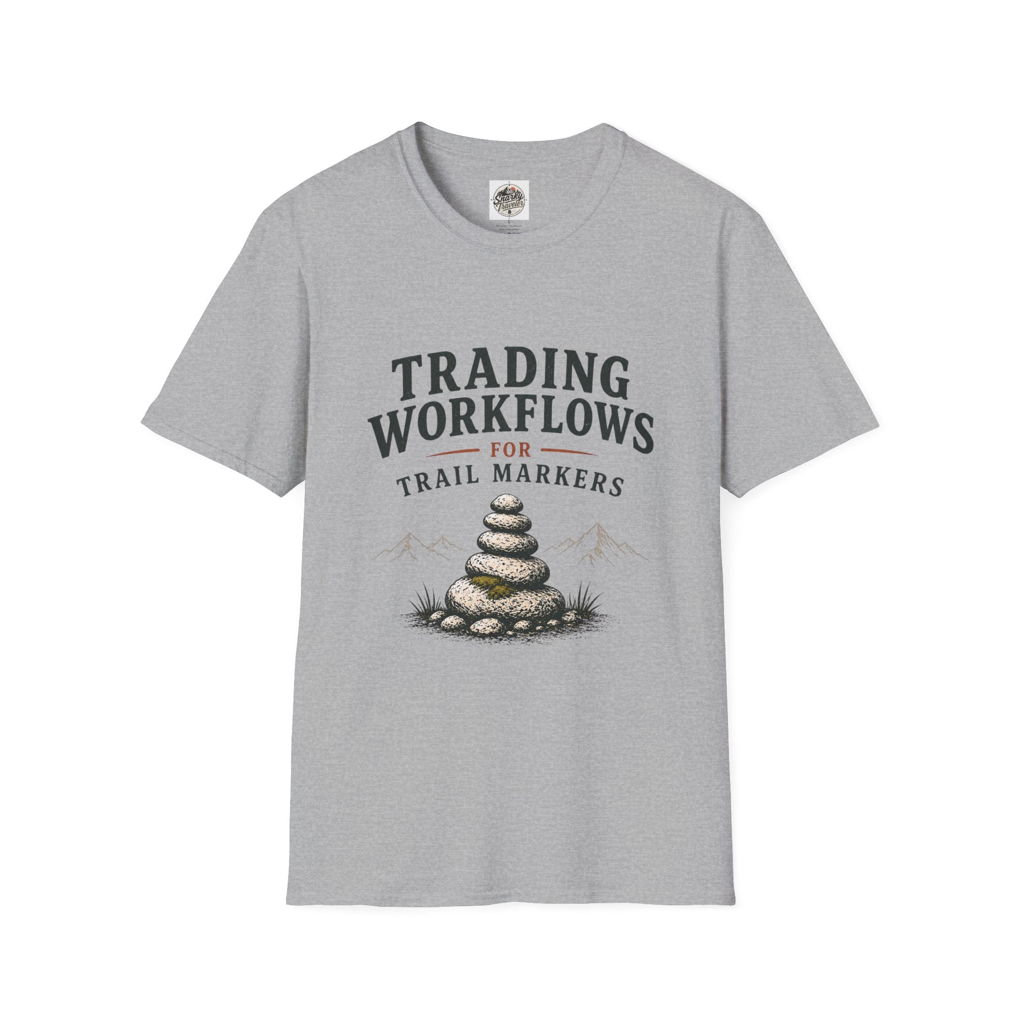 Trail Marker T-Shirt — "Trading Workflows for Trail Markers" Outdoor Hiking Tee