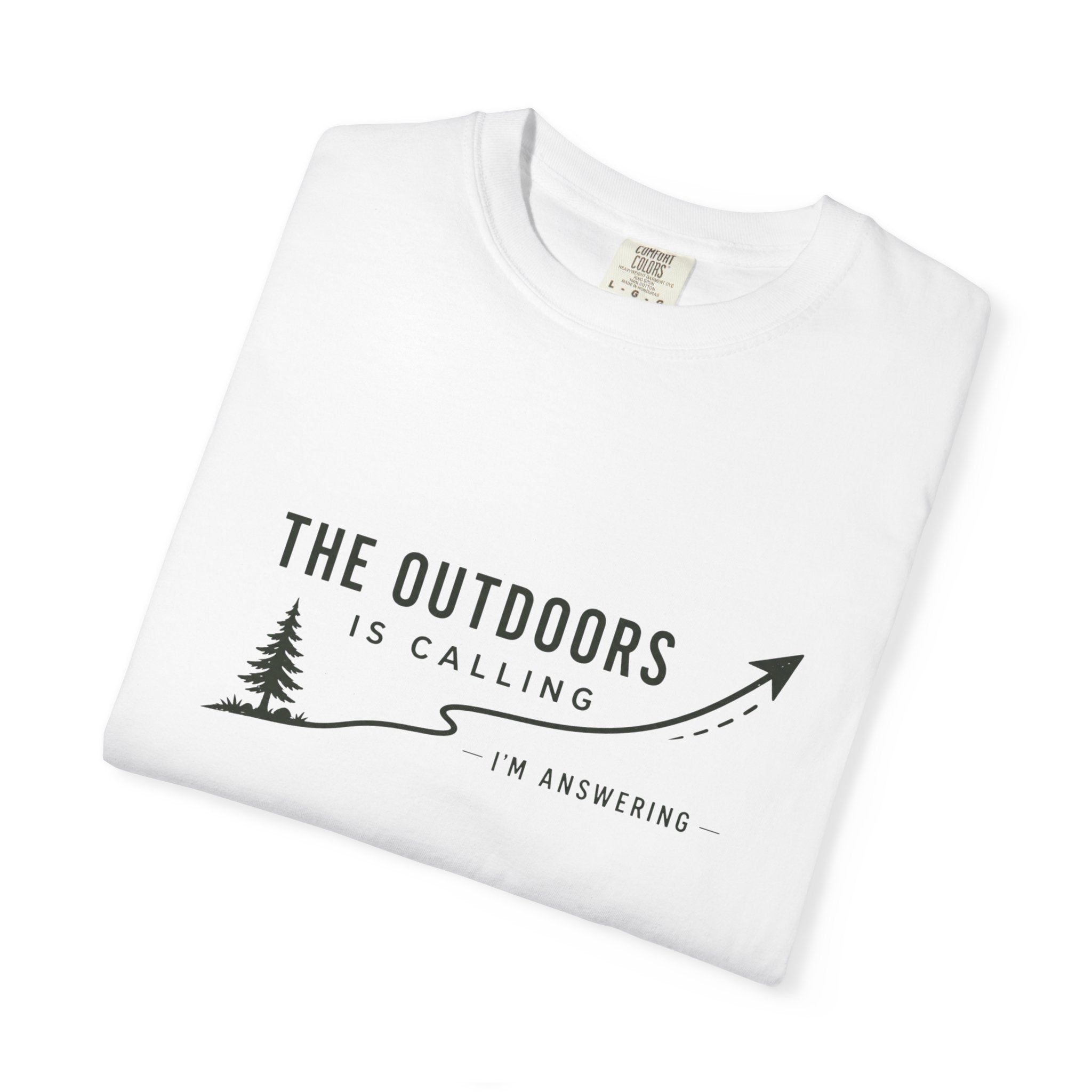 T-Shirt — “The Outdoors Is Calling” Graphic Tee (Adventure, Hiking, Nature Lover)