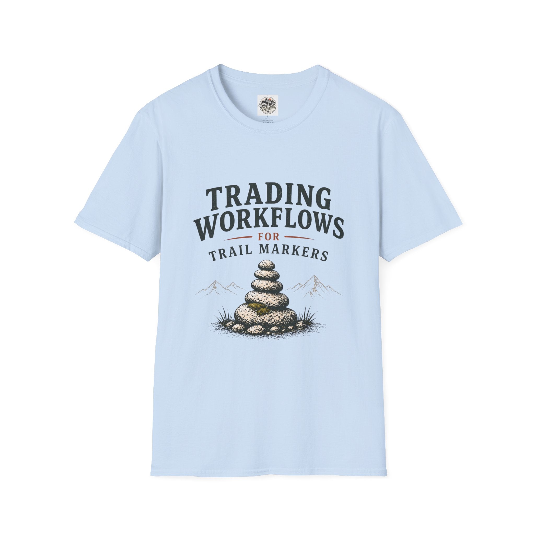 Trail Marker T-Shirt — "Trading Workflows for Trail Markers" Outdoor Hiking Tee