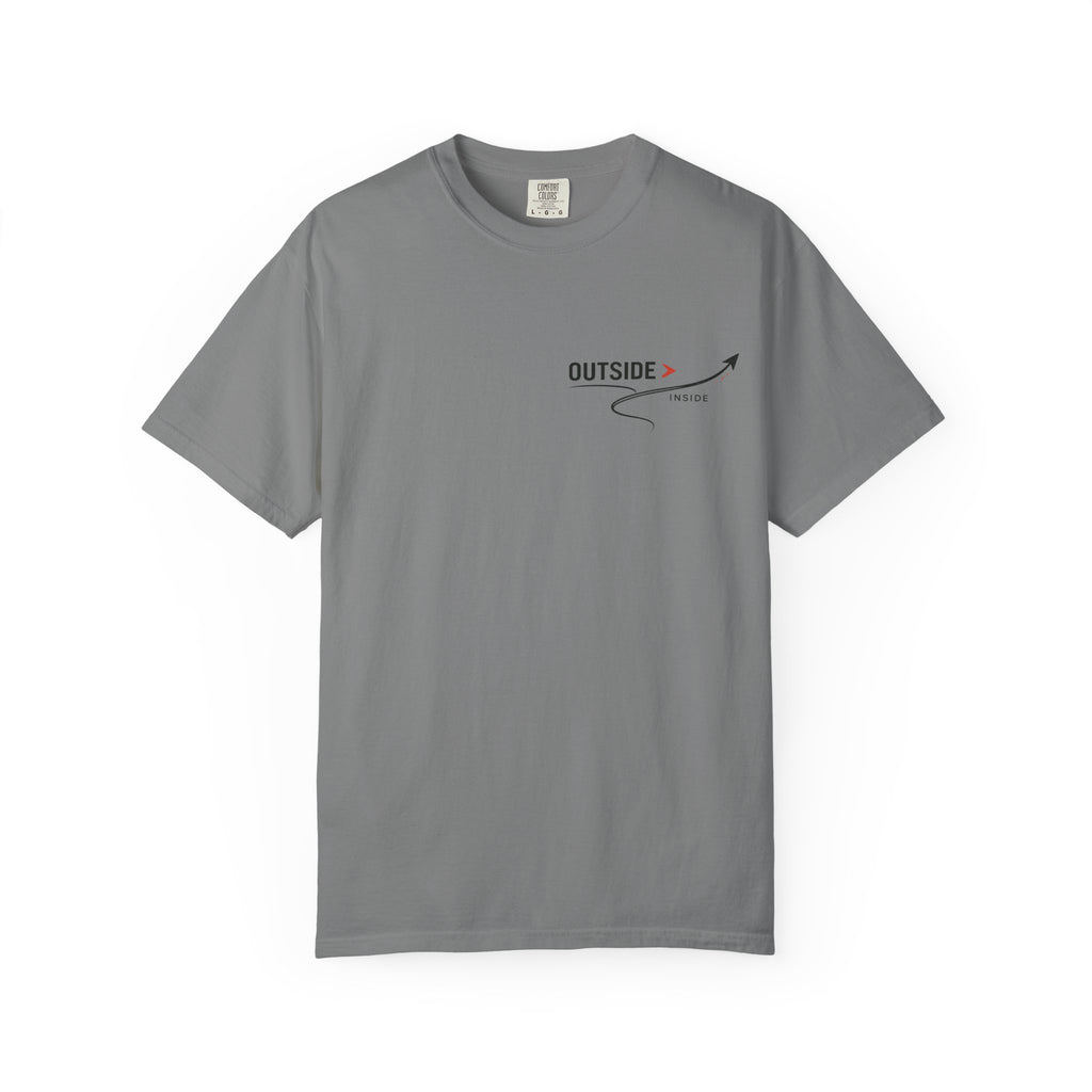 Outside > Inside T-Shirt — Minimal Arrow Travel Graphic Tee