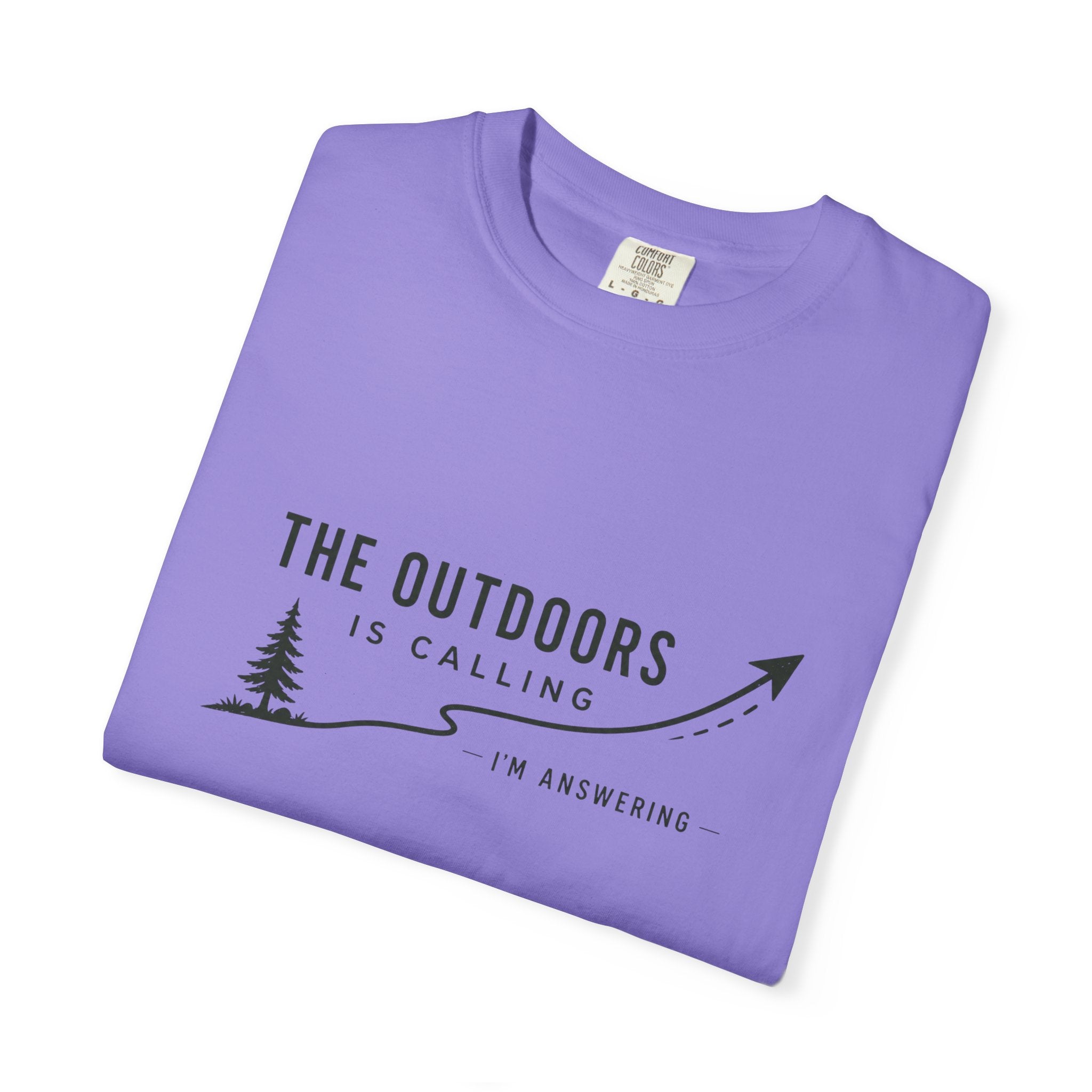 T-Shirt — “The Outdoors Is Calling” Graphic Tee (Adventure, Hiking, Nature Lover)