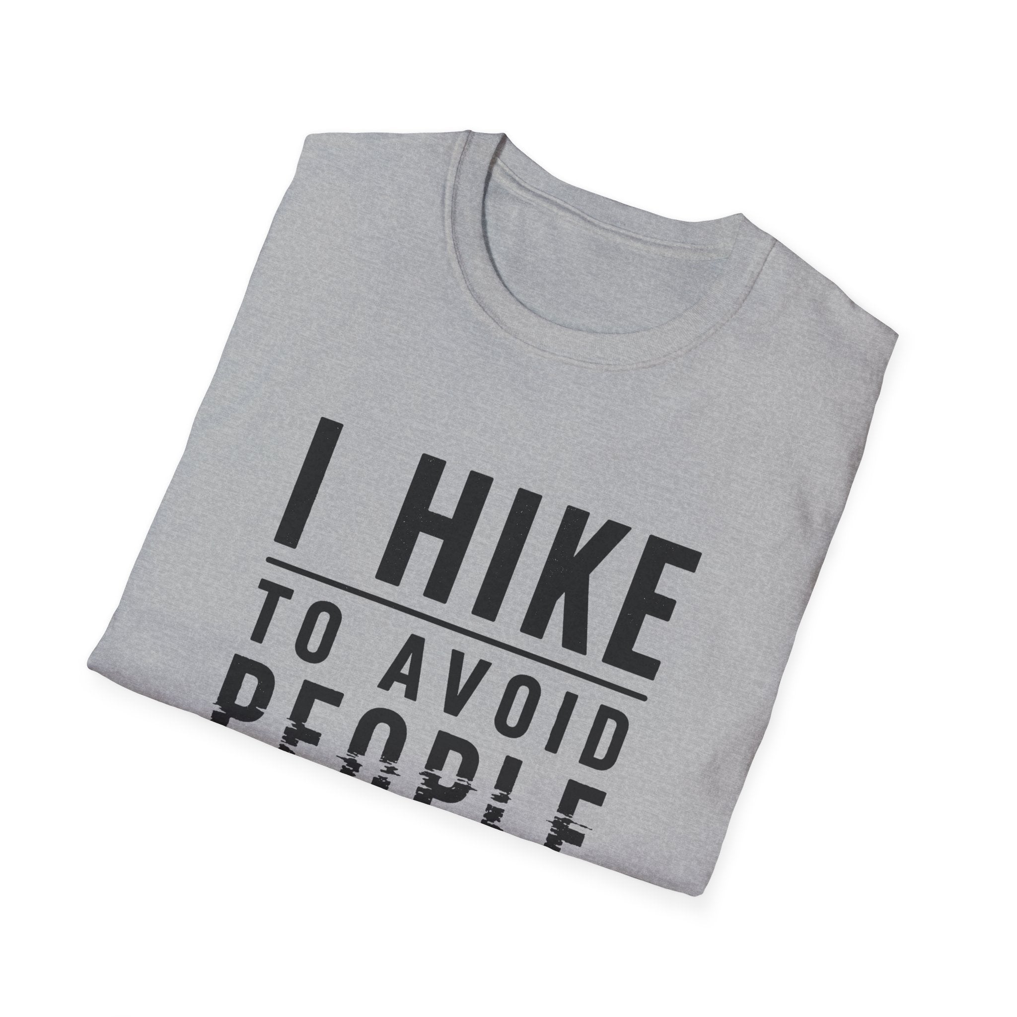 Hiking T-Shirt - "I Hike To Avoid People" Funny Outdoor Tee for Hikers