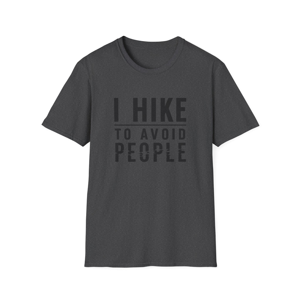 Hiking T-Shirt - "I Hike To Avoid People" Funny Outdoor Tee for Hikers