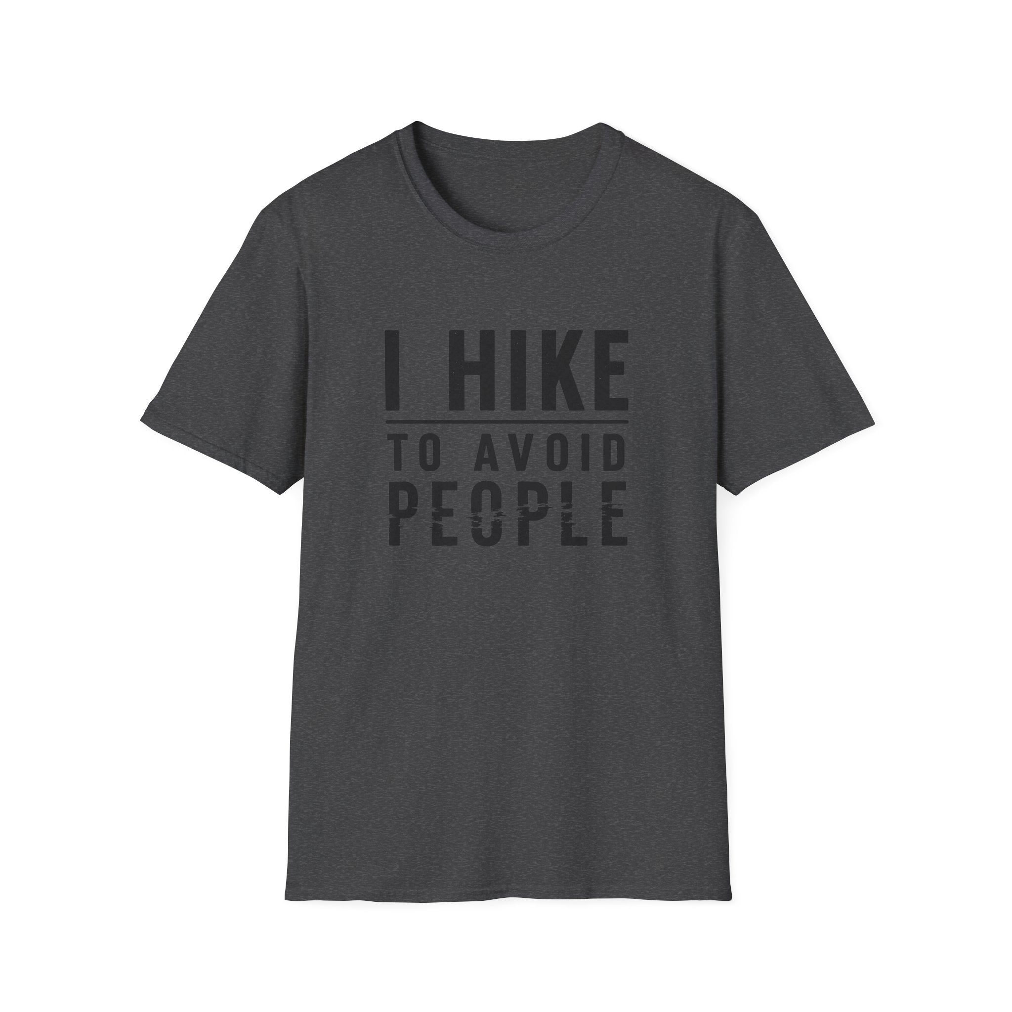 Hiking T-Shirt - "I Hike To Avoid People" Funny Outdoor Tee for Hikers