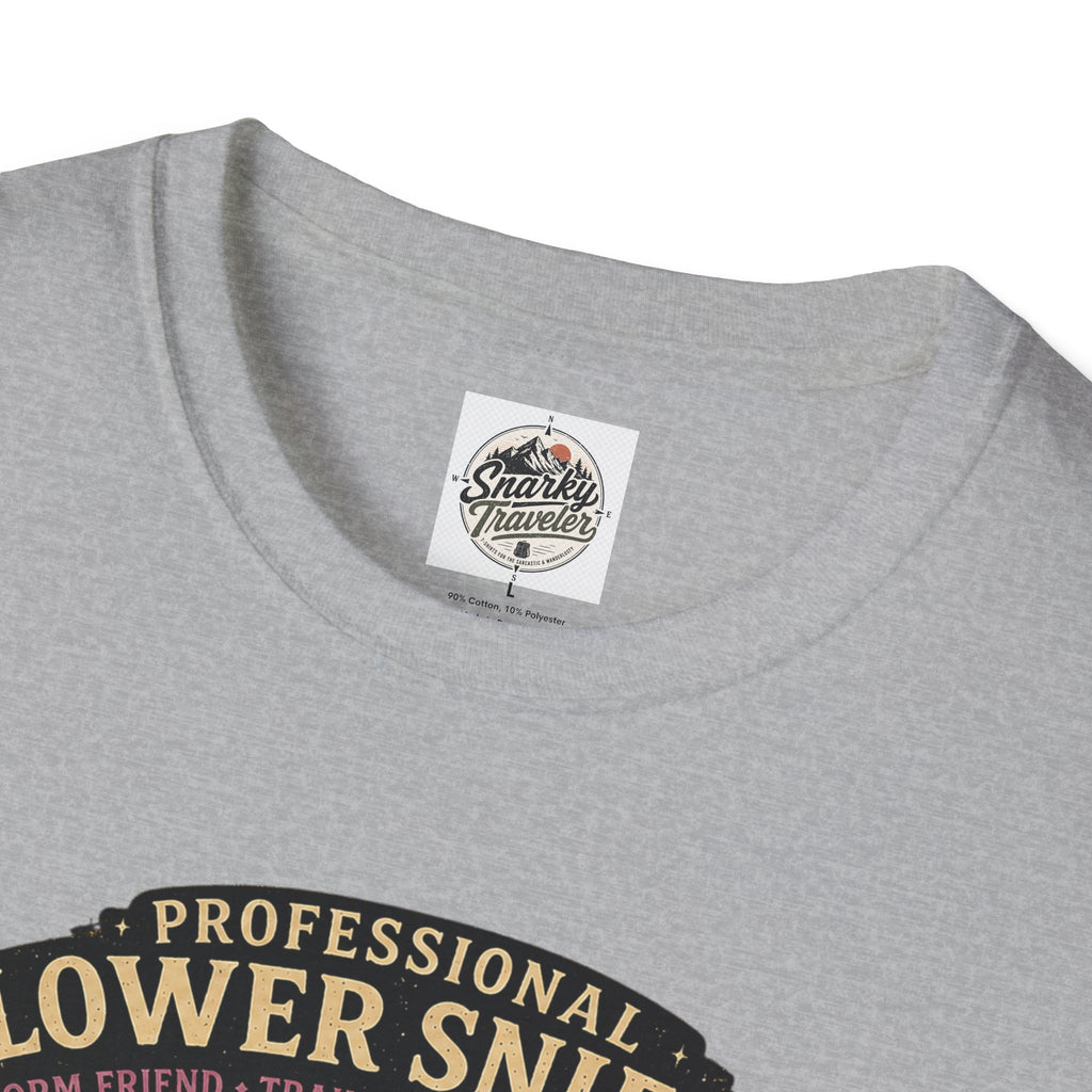 Flower Sniffer Vintage Graphic Tee — "Professional Flower Sniffer / Part-Time Alien"