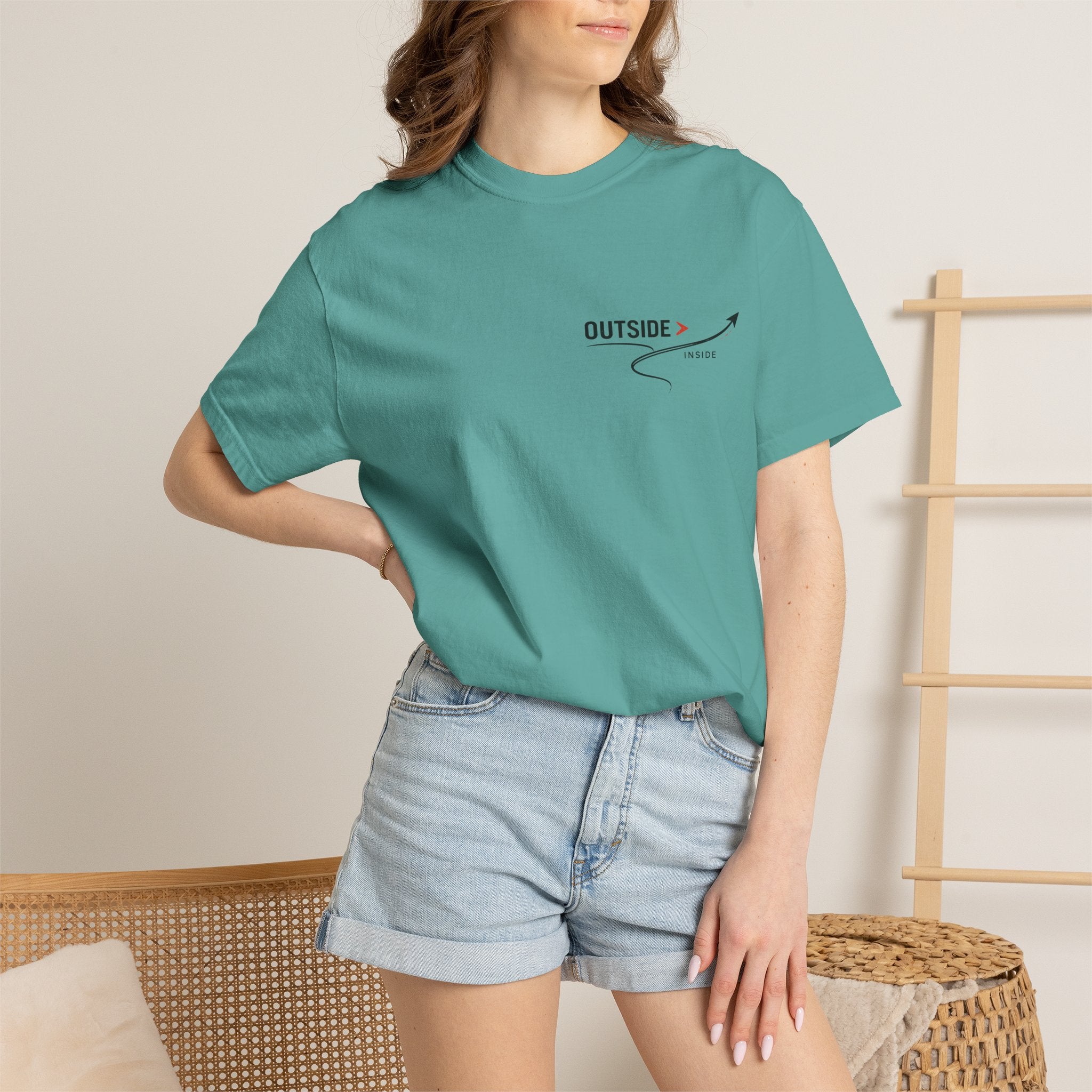 Outside > Inside T-Shirt — Minimal Arrow Travel Graphic Tee