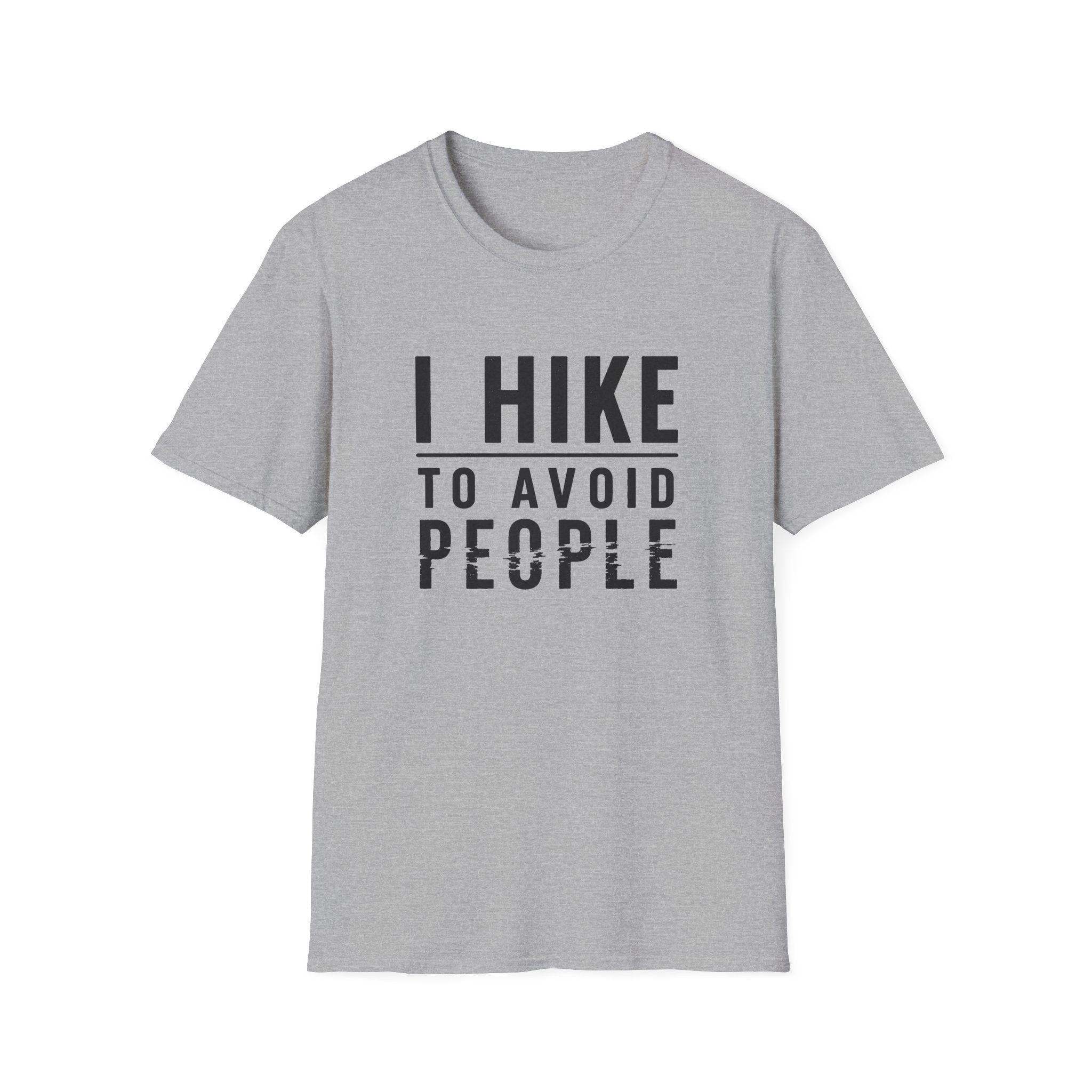 Hiking T-Shirt - "I Hike To Avoid People" Funny Outdoor Tee for Hikers