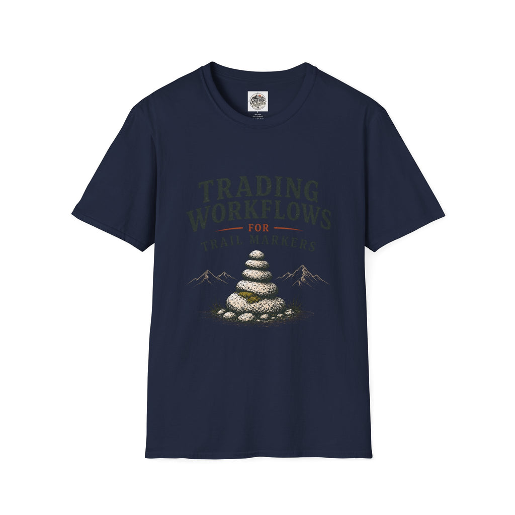 Trail Marker T-Shirt — "Trading Workflows for Trail Markers" Outdoor Hiking Tee