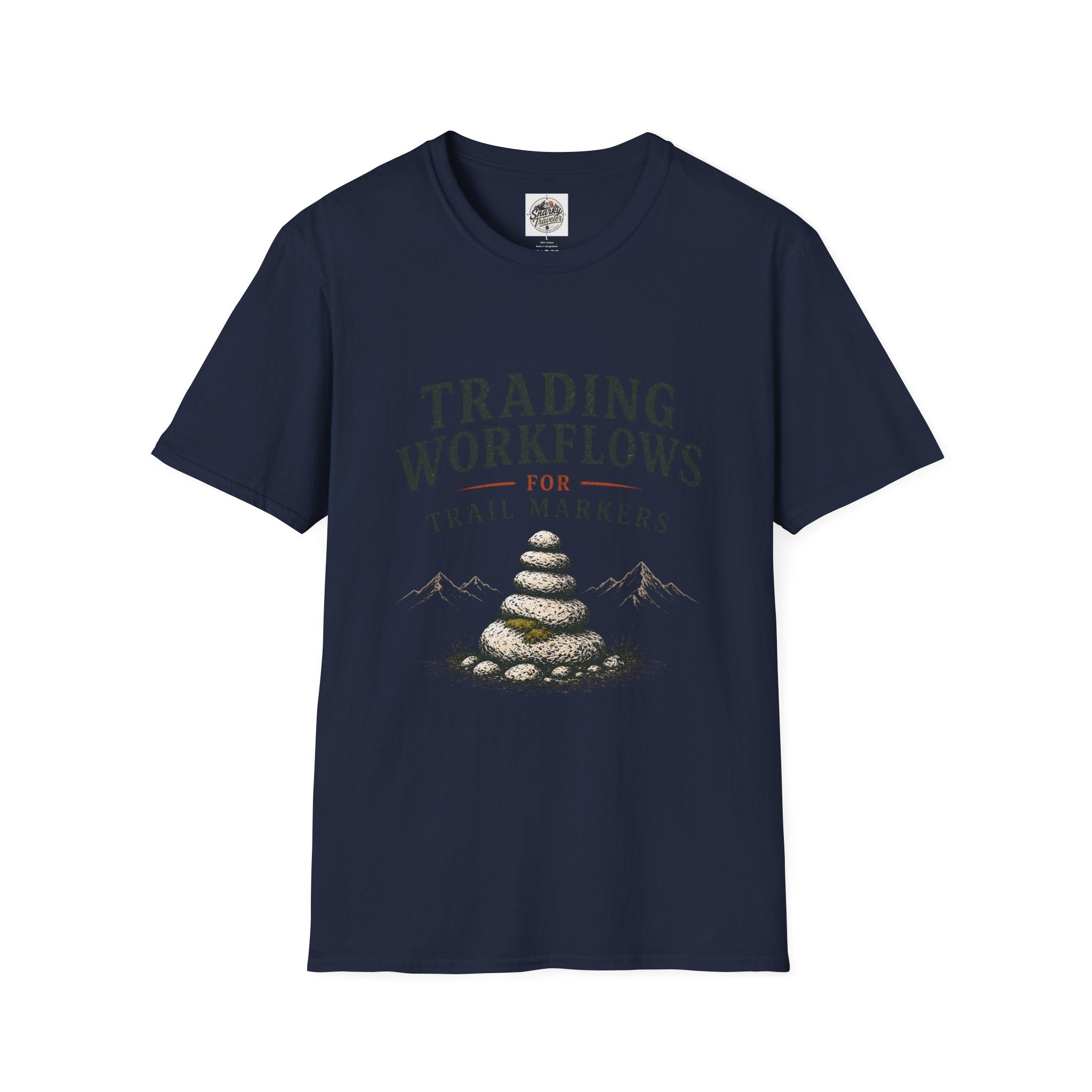 Trail Marker T-Shirt — "Trading Workflows for Trail Markers" Outdoor Hiking Tee