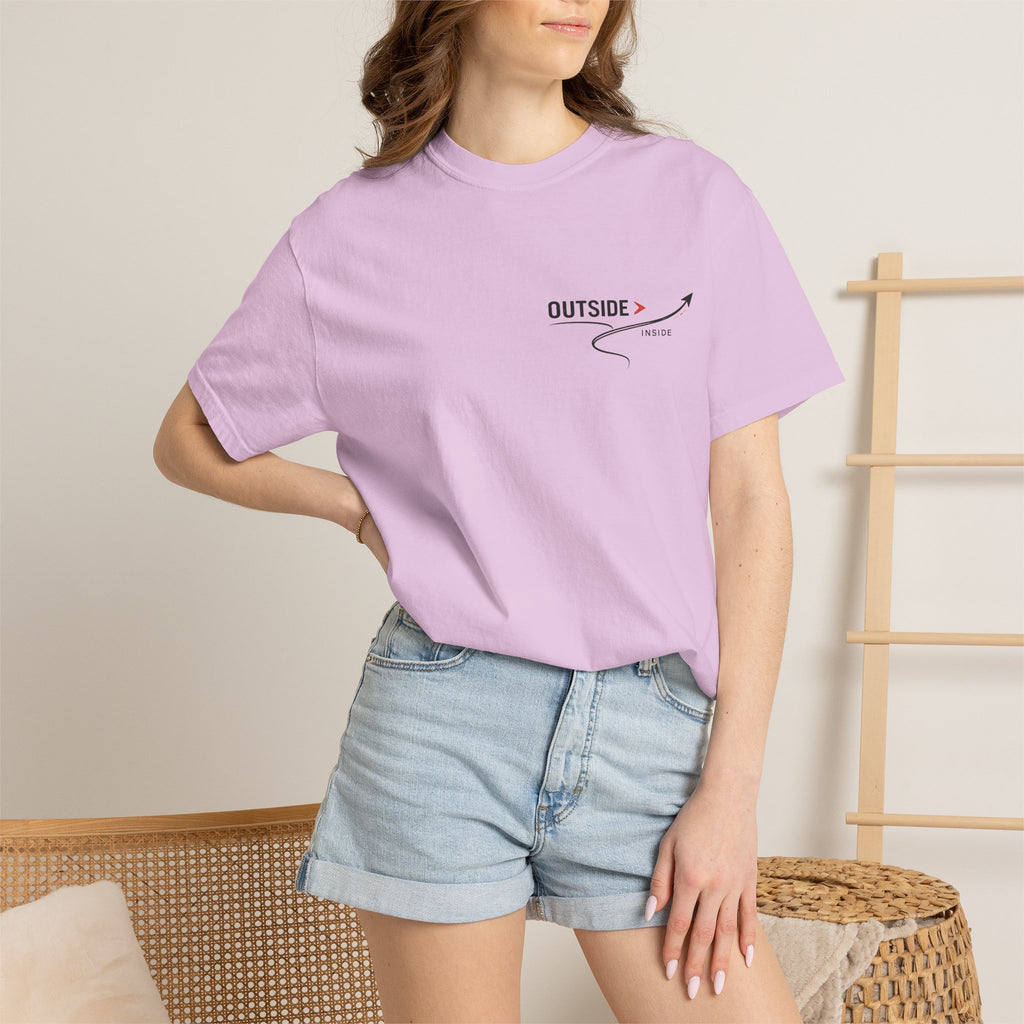 Outside > Inside T-Shirt — Minimal Arrow Travel Graphic Tee