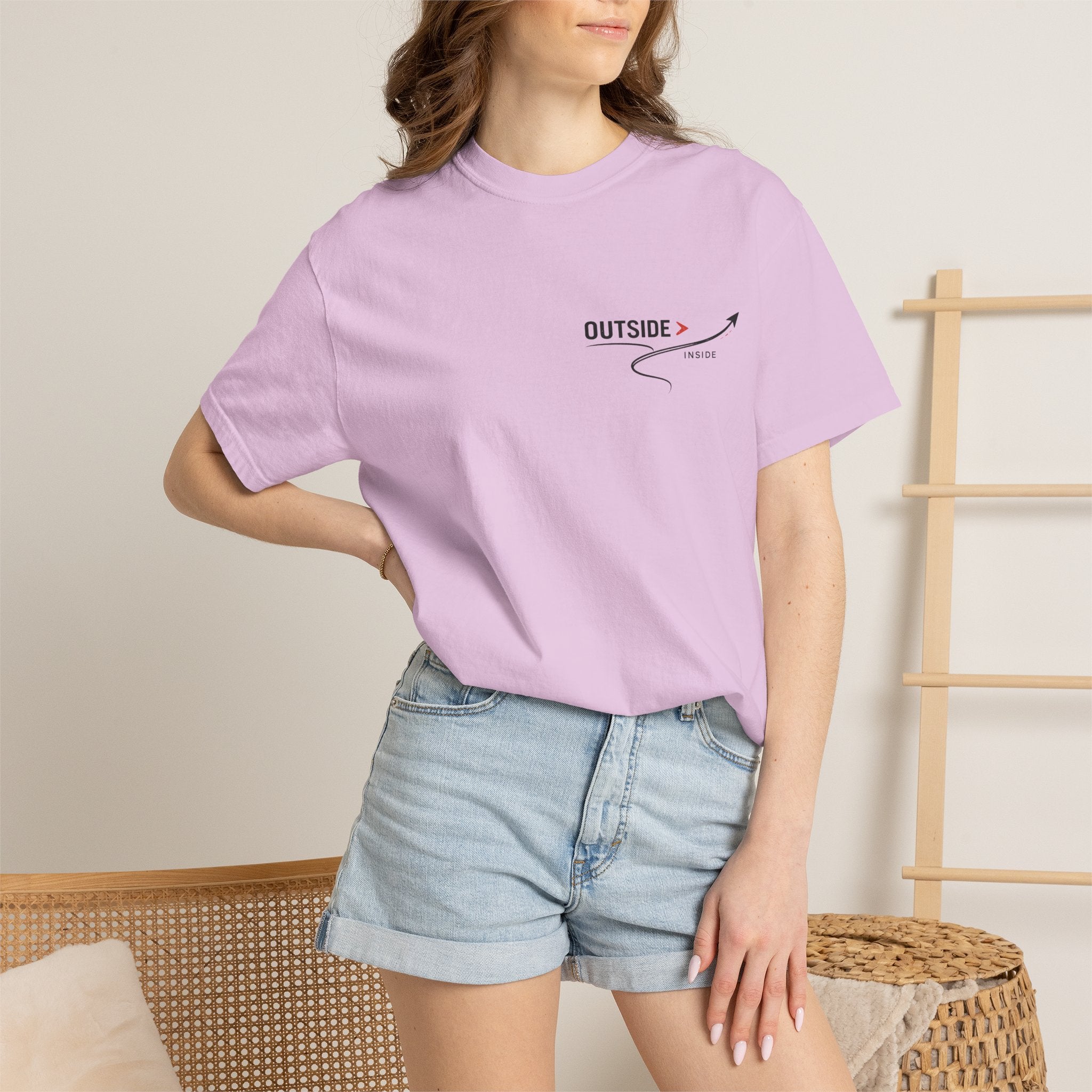 Outside > Inside T-Shirt — Minimal Arrow Travel Graphic Tee