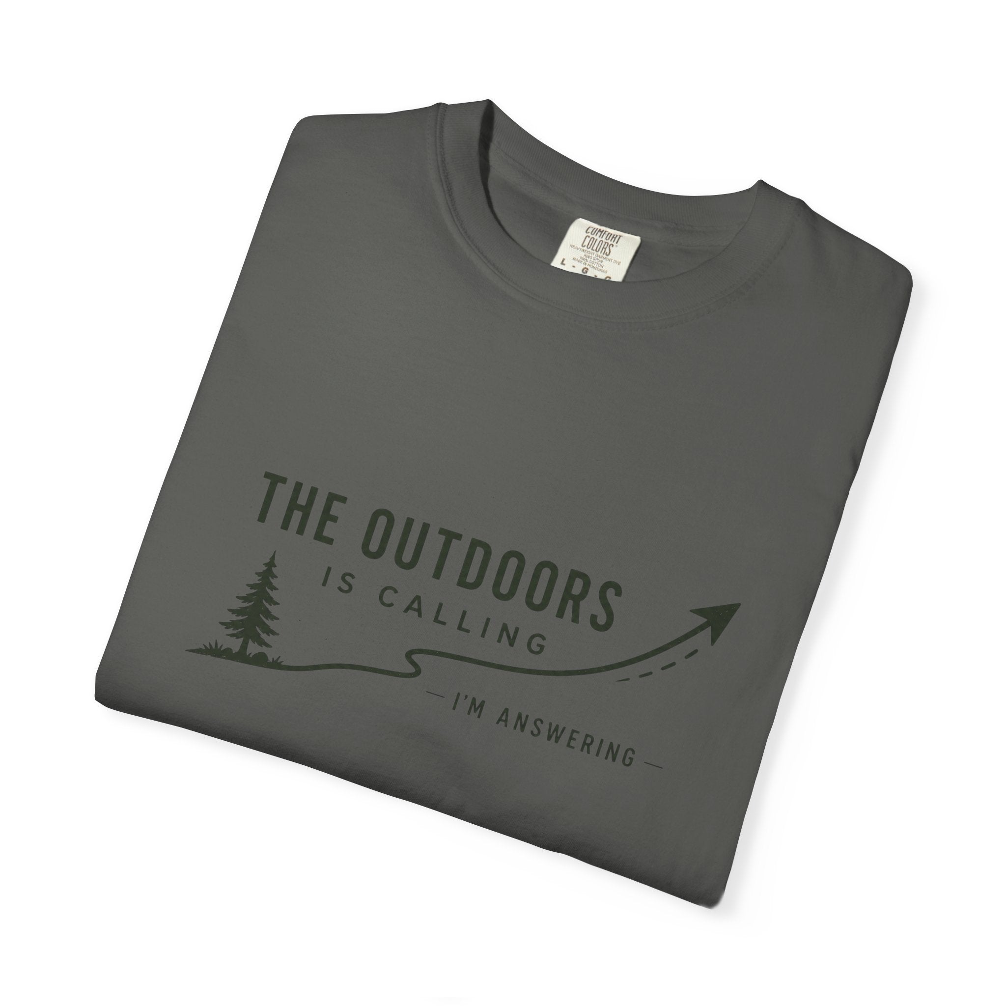 T-Shirt — “The Outdoors Is Calling” Graphic Tee (Adventure, Hiking, Nature Lover)