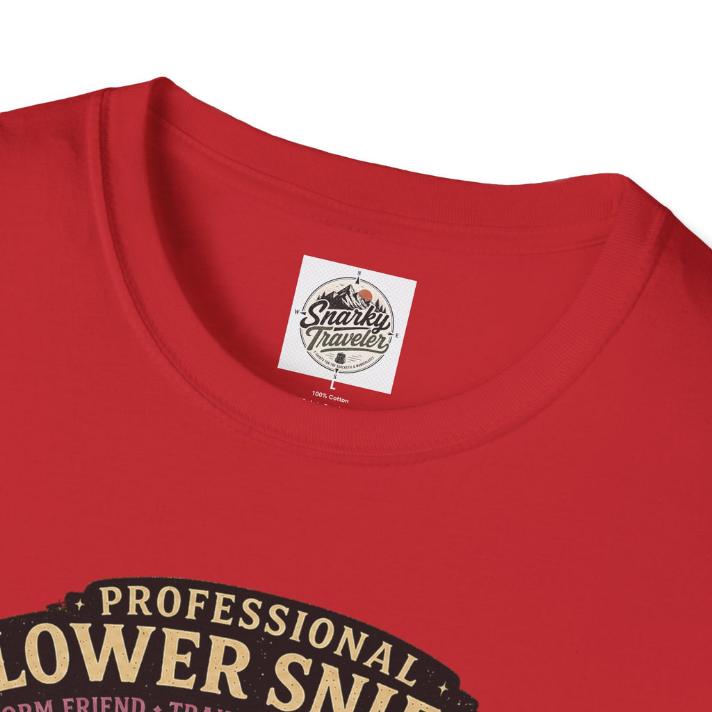 Flower Sniffer Vintage Graphic Tee — "Professional Flower Sniffer / Part-Time Alien"