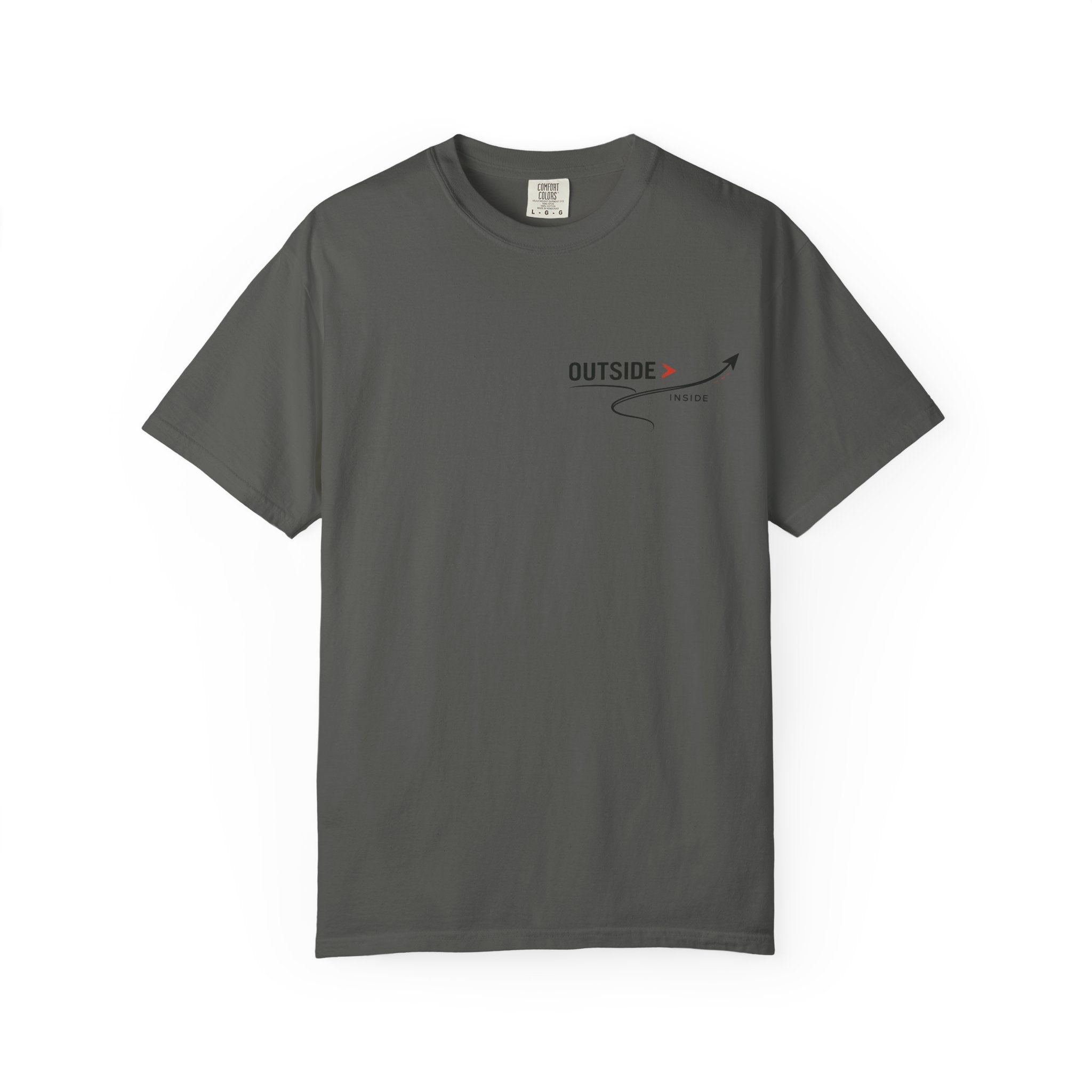 Outside > Inside T-Shirt — Minimal Arrow Travel Graphic Tee