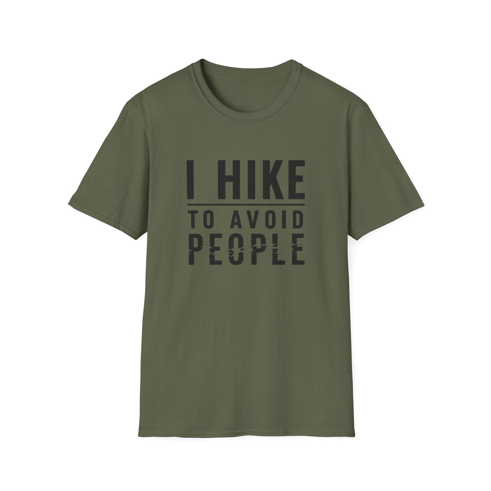 Hiking T-Shirt - "I Hike To Avoid People" Funny Outdoor Tee for Hikers