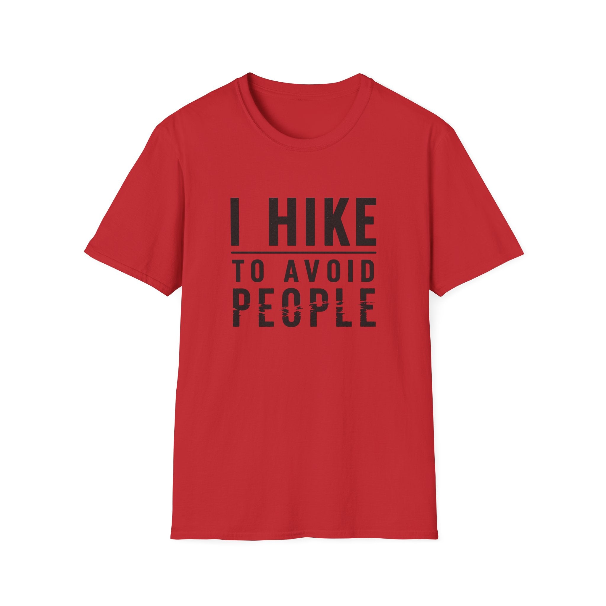 Hiking T-Shirt - "I Hike To Avoid People" Funny Outdoor Tee for Hikers