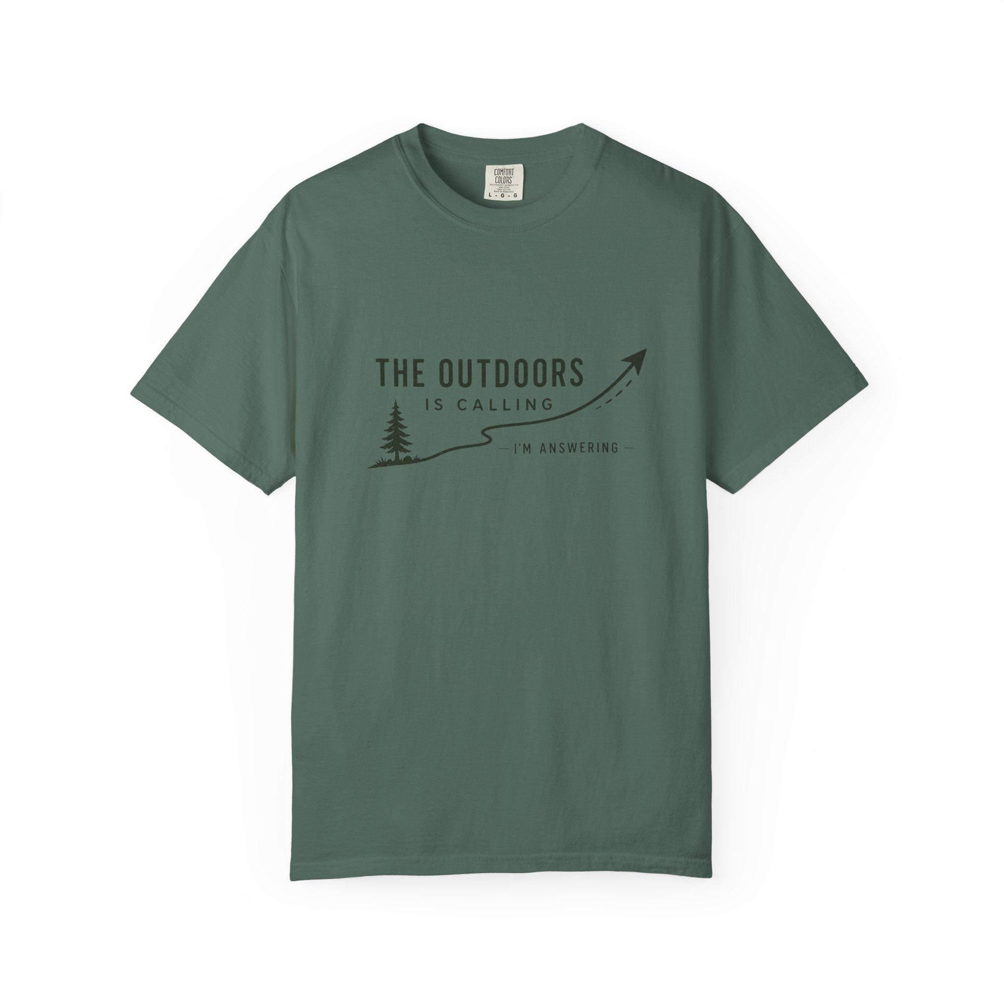 T-Shirt — “The Outdoors Is Calling” Graphic Tee (Adventure, Hiking, Nature Lover)