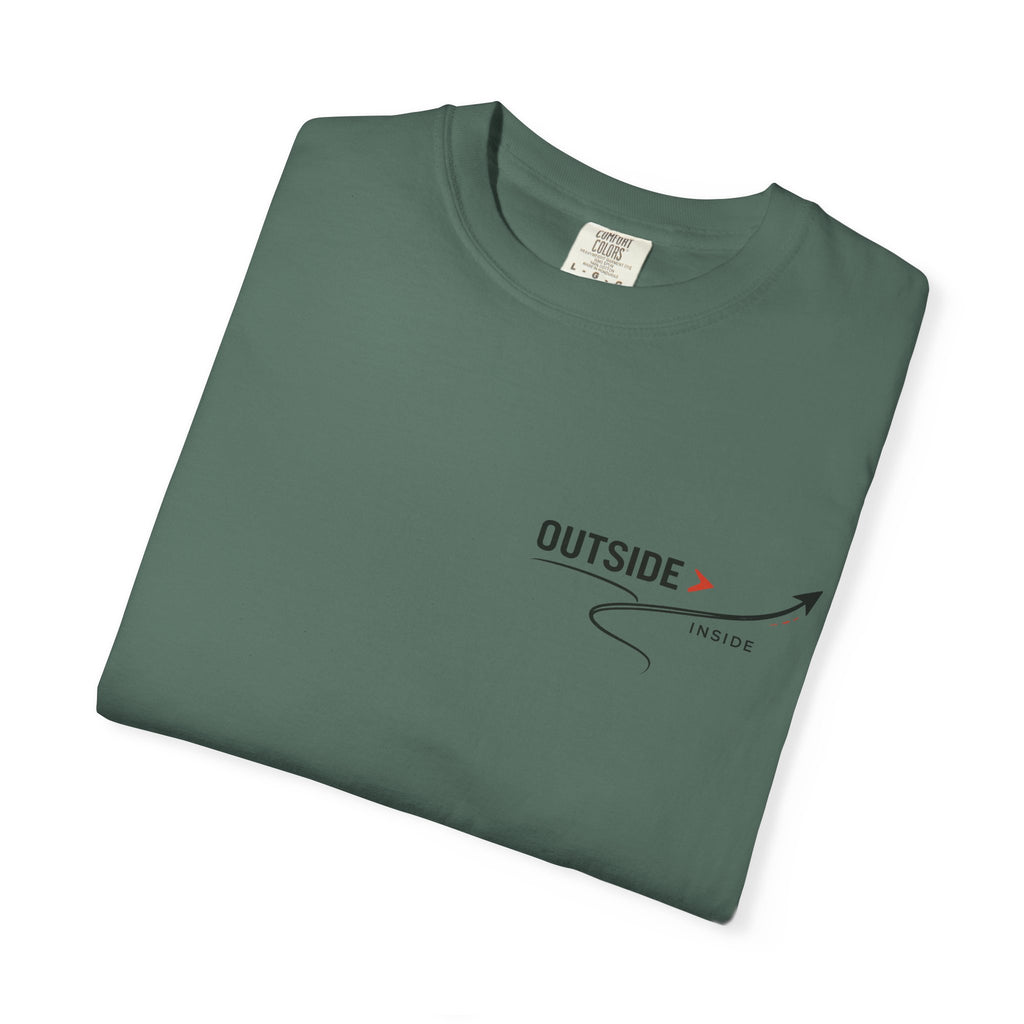 Outside > Inside T-Shirt — Minimal Arrow Travel Graphic Tee