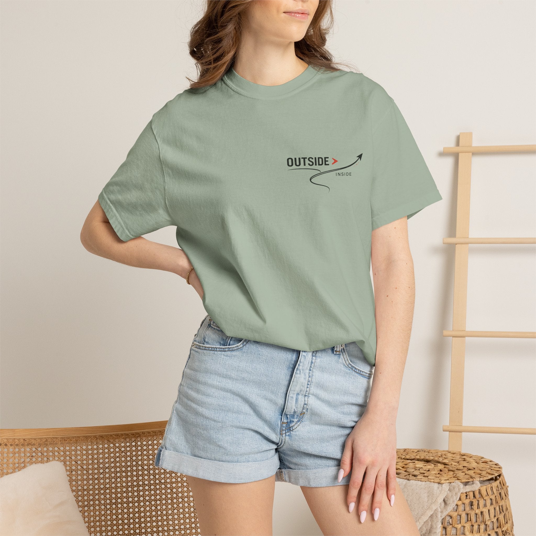 Outside > Inside T-Shirt — Minimal Arrow Travel Graphic Tee