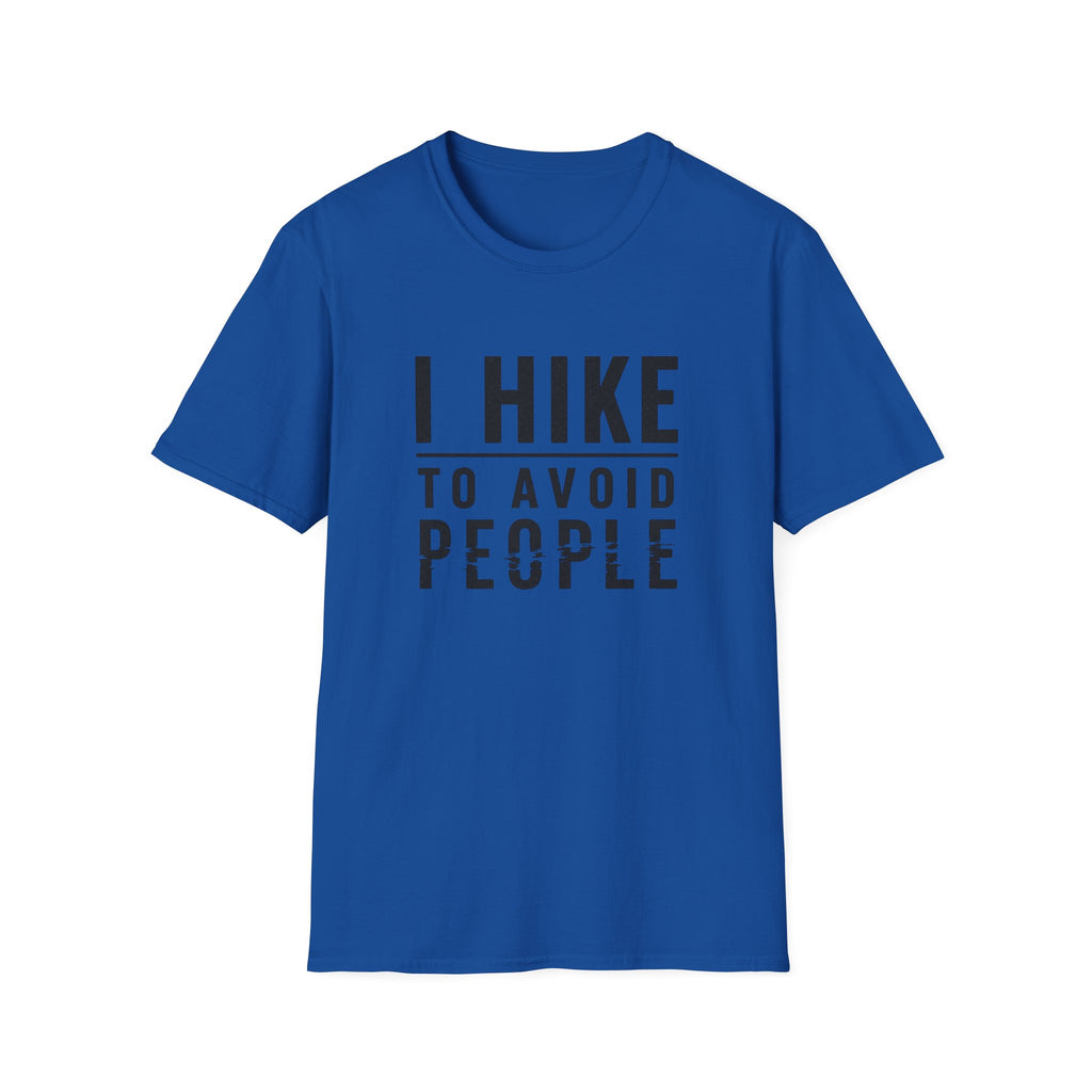 Hiking T-Shirt - "I Hike To Avoid People" Funny Outdoor Tee for Hikers