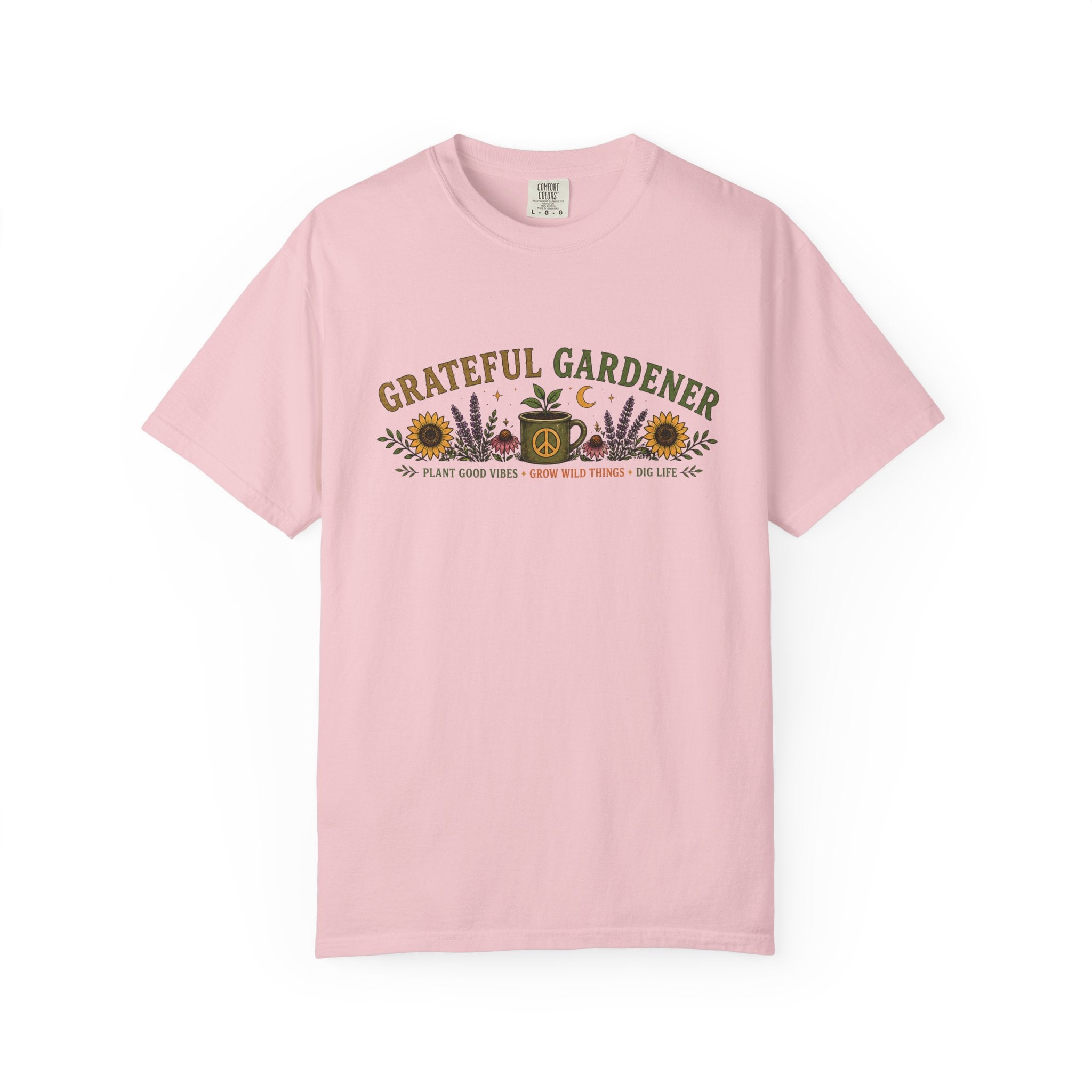 Grateful Gardener T-Shirt — Vintage Gardening Graphic Tee ("Grateful Gardener" Sunflower Design)