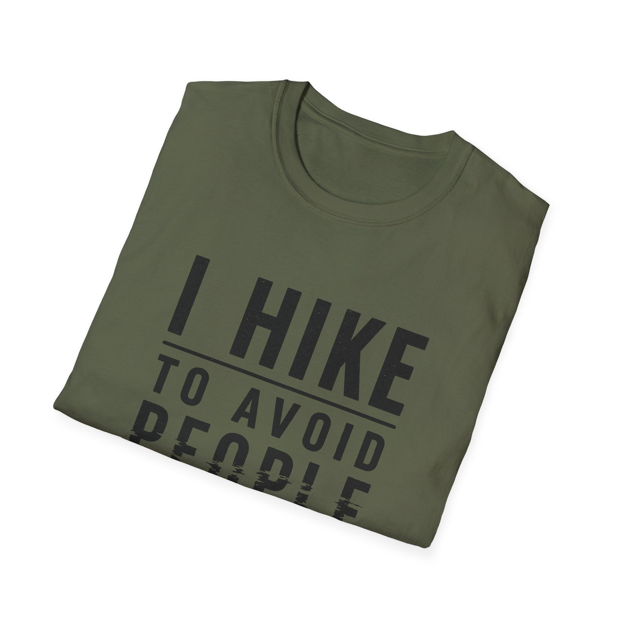 Hiking T-Shirt - "I Hike To Avoid People" Funny Outdoor Tee for Hikers