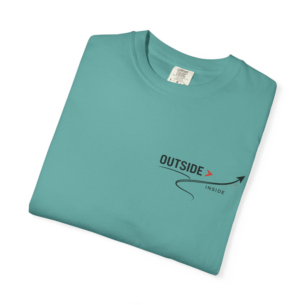 Outside > Inside T-Shirt — Minimal Arrow Travel Graphic Tee