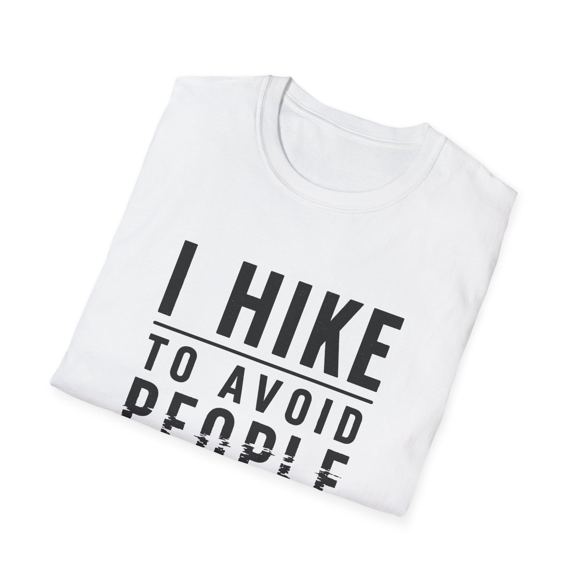 Hiking T-Shirt - "I Hike To Avoid People" Funny Outdoor Tee for Hikers