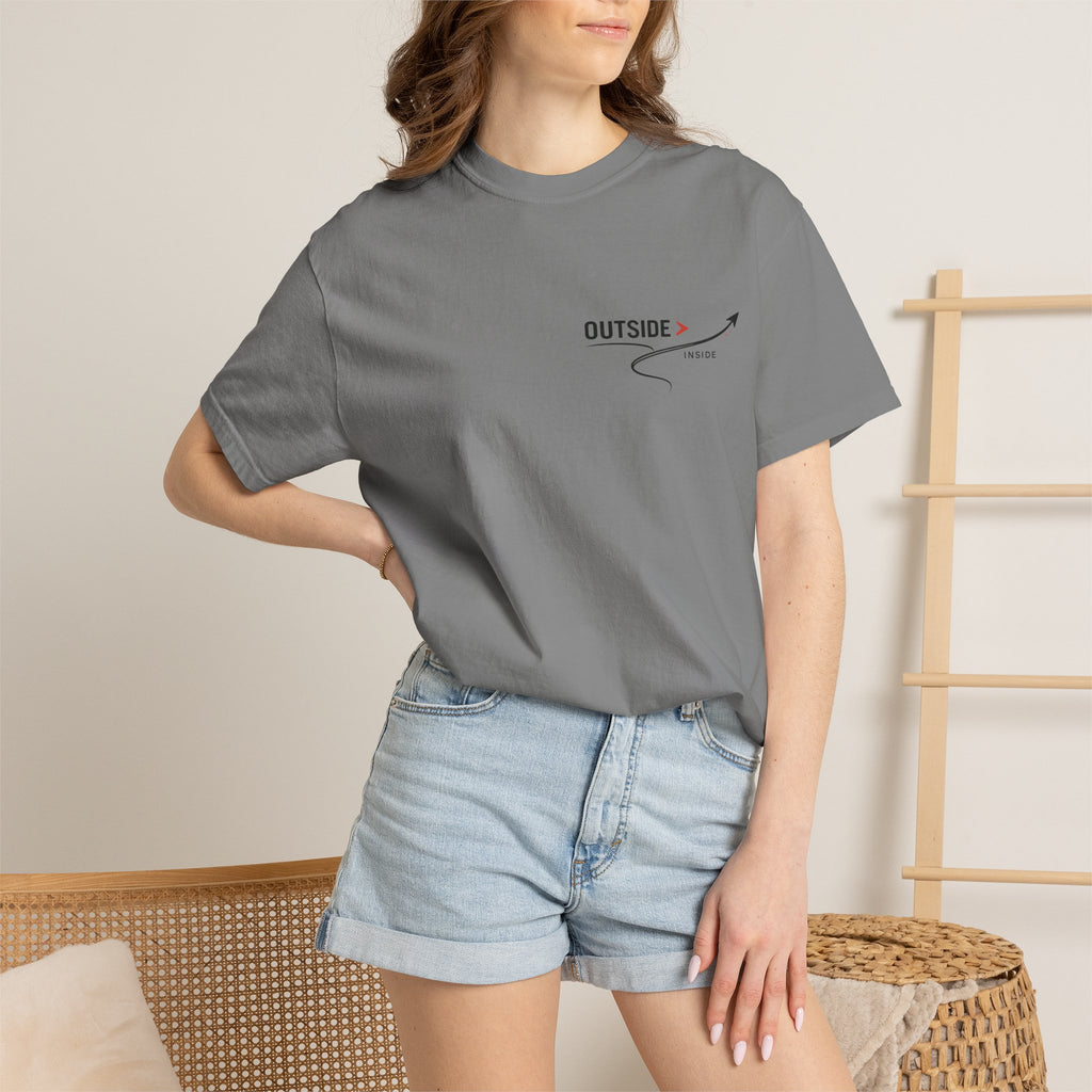 Outside > Inside T-Shirt — Minimal Arrow Travel Graphic Tee