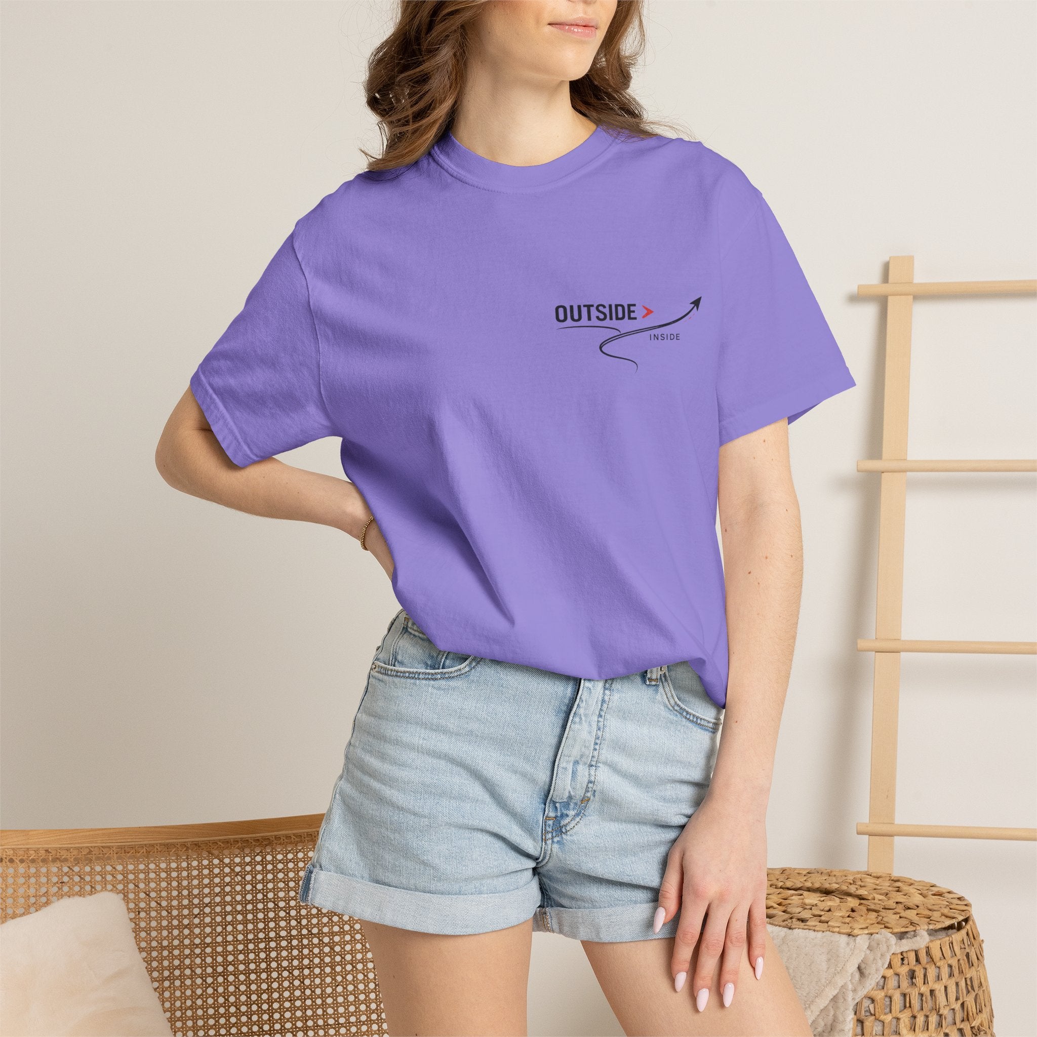 Outside > Inside T-Shirt — Minimal Arrow Travel Graphic Tee