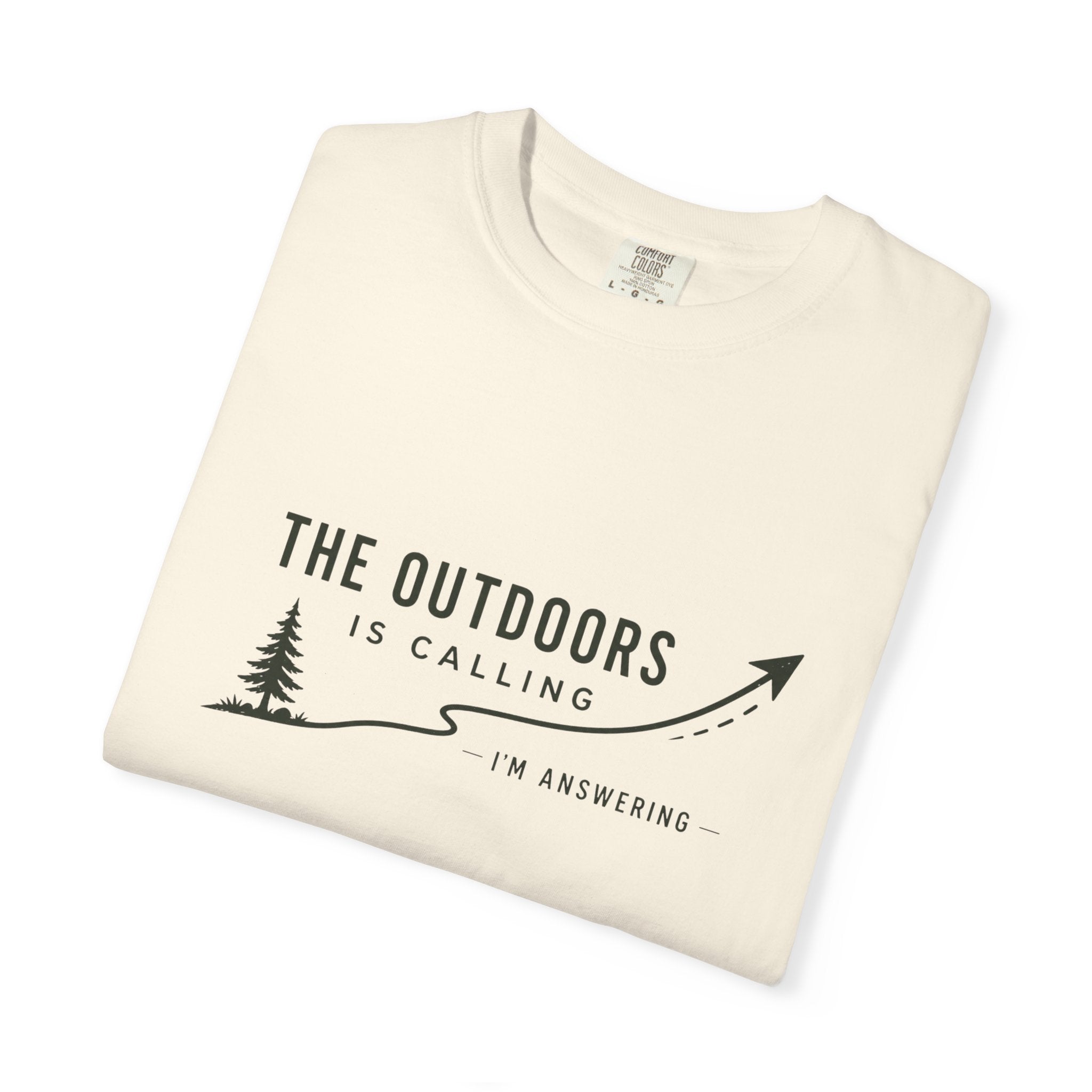 T-Shirt — “The Outdoors Is Calling” Graphic Tee (Adventure, Hiking, Nature Lover)