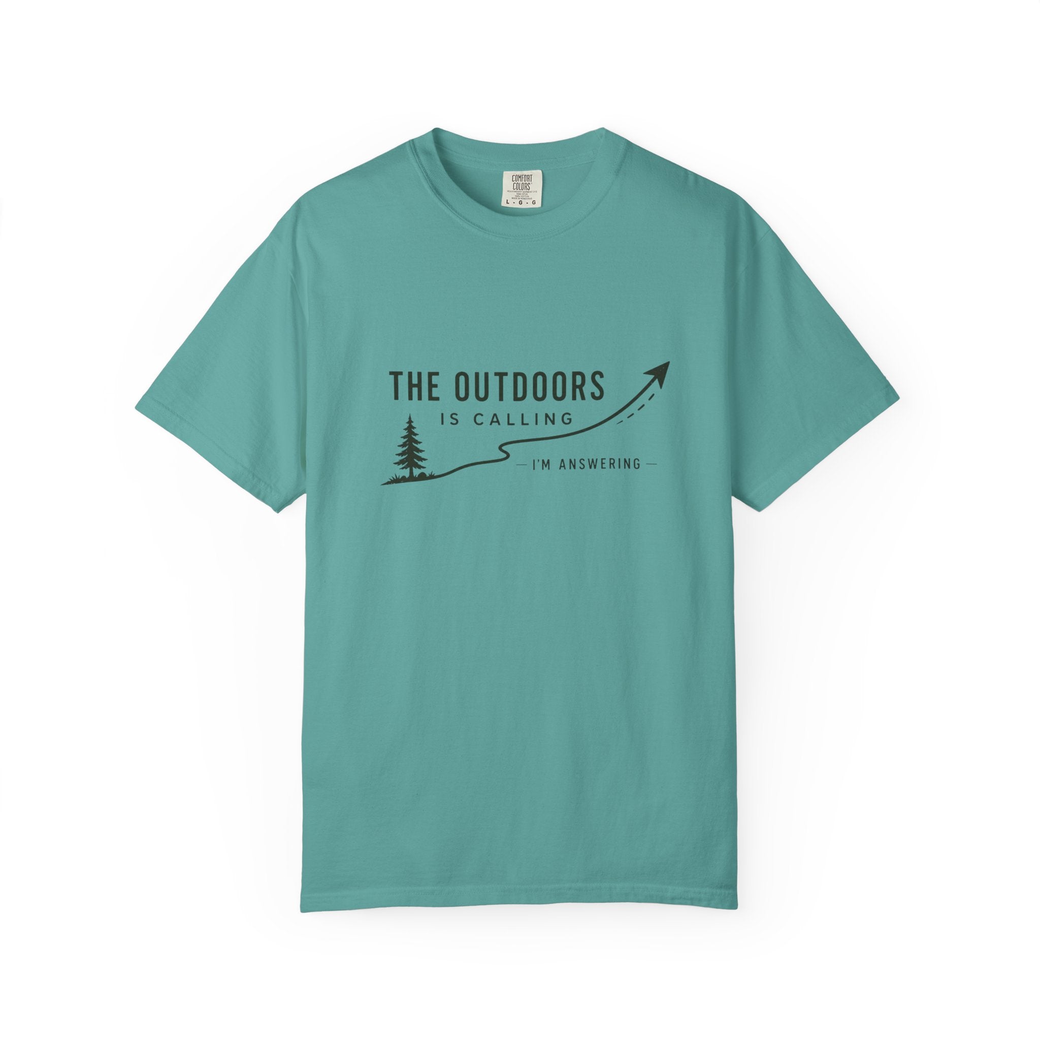 T-Shirt — “The Outdoors Is Calling” Graphic Tee (Adventure, Hiking, Nature Lover)